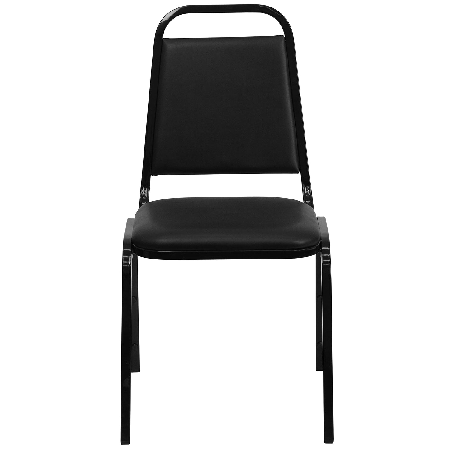 Flash Furniture 5-Piece 36" Square Laminate Dining Table/Chairs Set, Restaurant Dining Set with Table, X-Base, and 4 Trapezoidal Back Chairs, Black