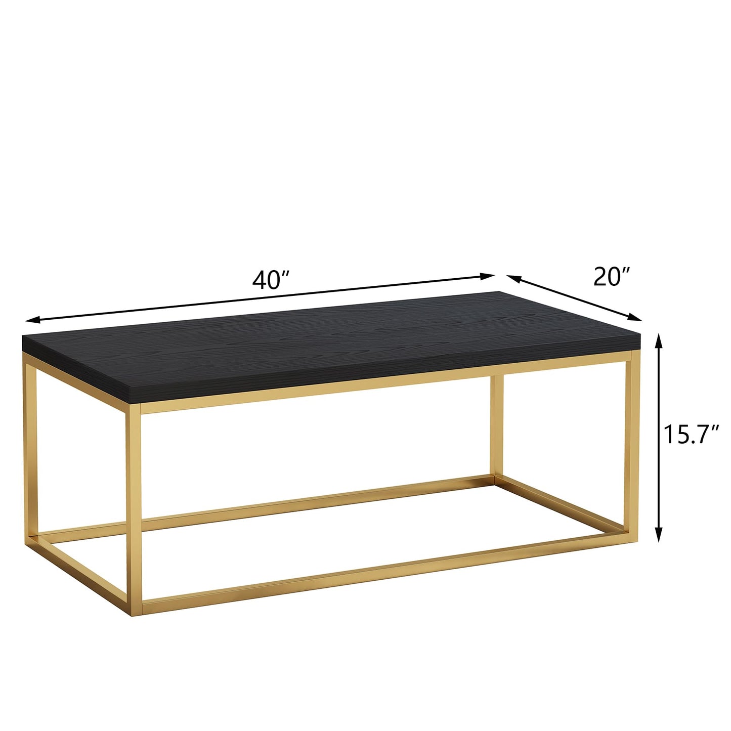 CENSI 40" Black and Gold Coffee Table