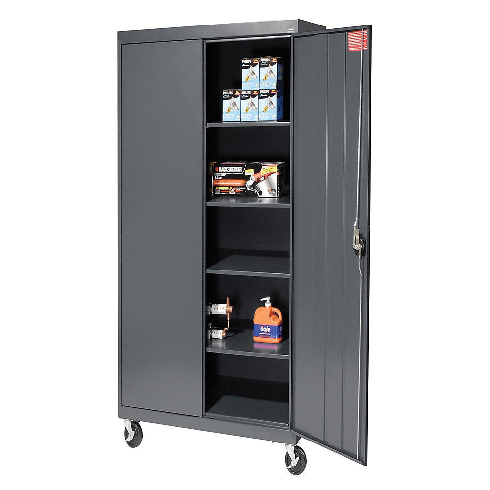 Sandusky Lee TA4R362472-02 Transport Mobile Storage 4 Shelves, 36" W x 24" D 78" H, Charcoal