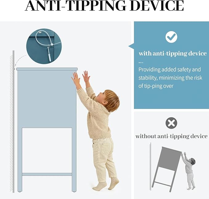 22" Blue Accent Side Cabinets, Modern Wood Sideboard