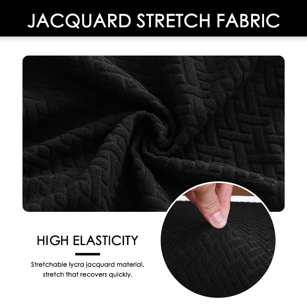 FORCHEER Waterproof Office Chair Seat Cover 20x20 1 Piece Strechable Jacquard Mesh Office Chair Seat Slipcover for Desk Chair Washable Replacement
