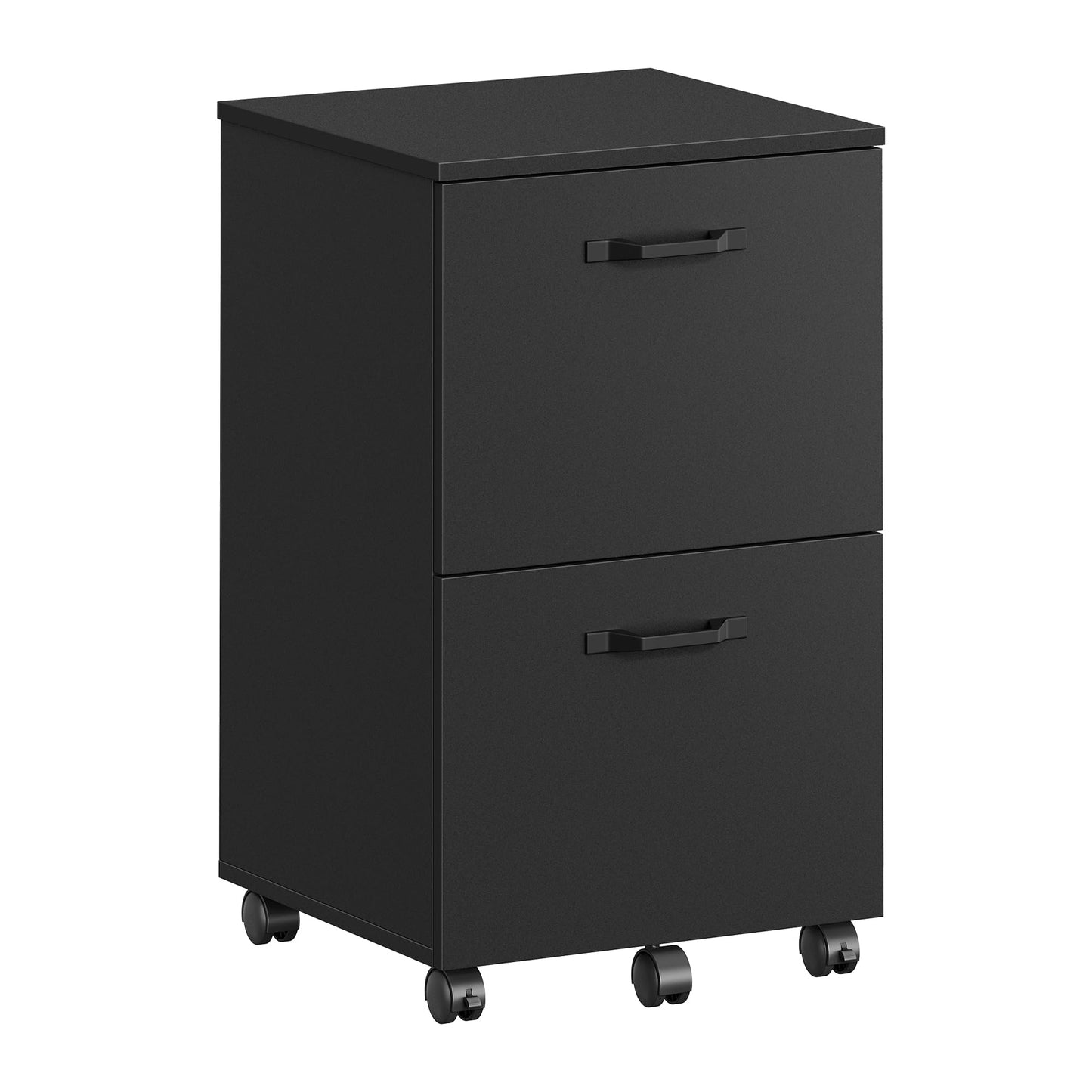 VASAGLE 2-Drawer File Cabinet, Small Rolling Filing Cabinet for Home Office, Printer Stand, for A4, Letter-Size Documents, 15.7 x 16.5 x 27.6 Inches, Ink Black UOFC040B16