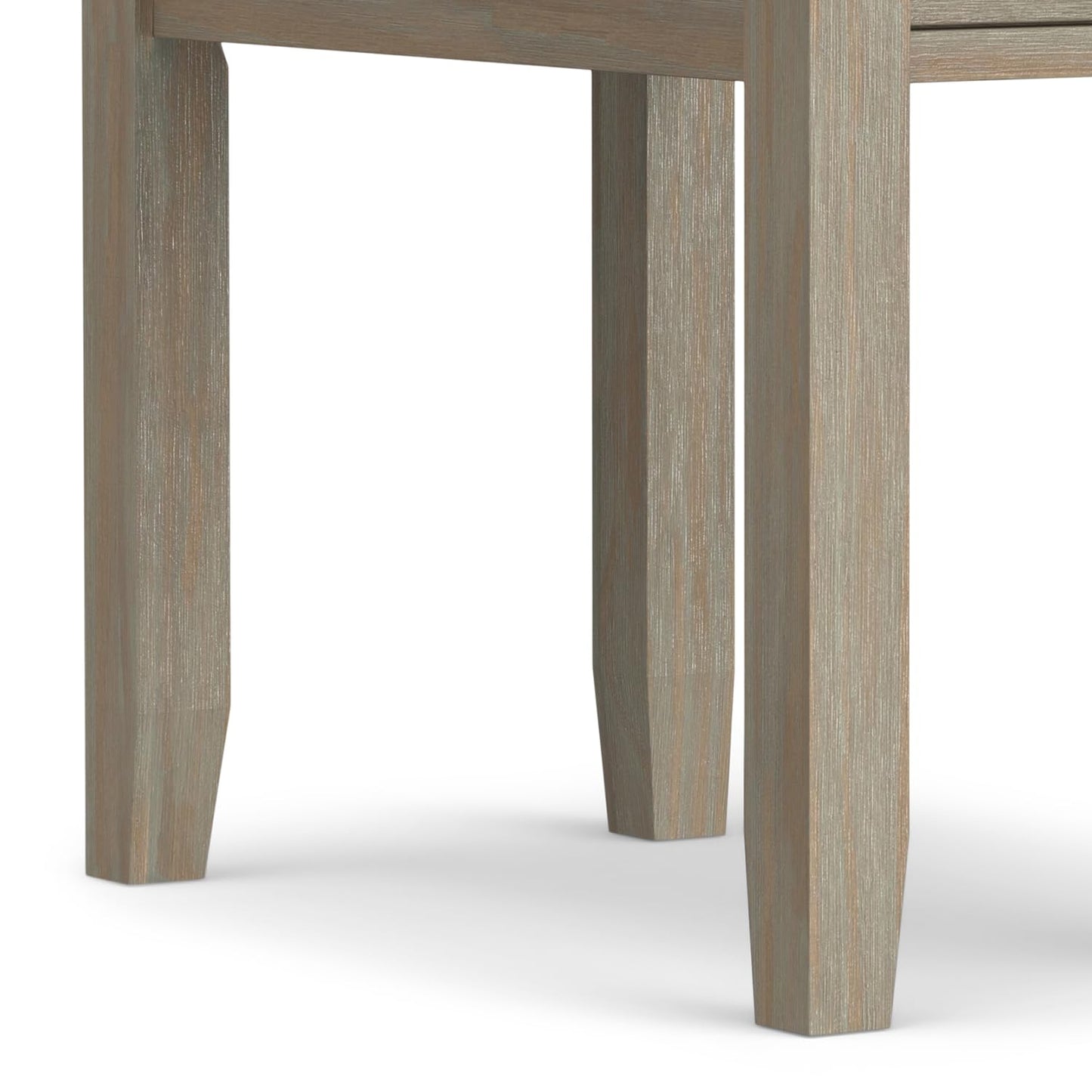 SIMPLIHOME Artisan SOLID WOOD 14 inch Wide Rectangle Transitional Narrow Side Table in Distressed Grey for the Living Room and Bedroom