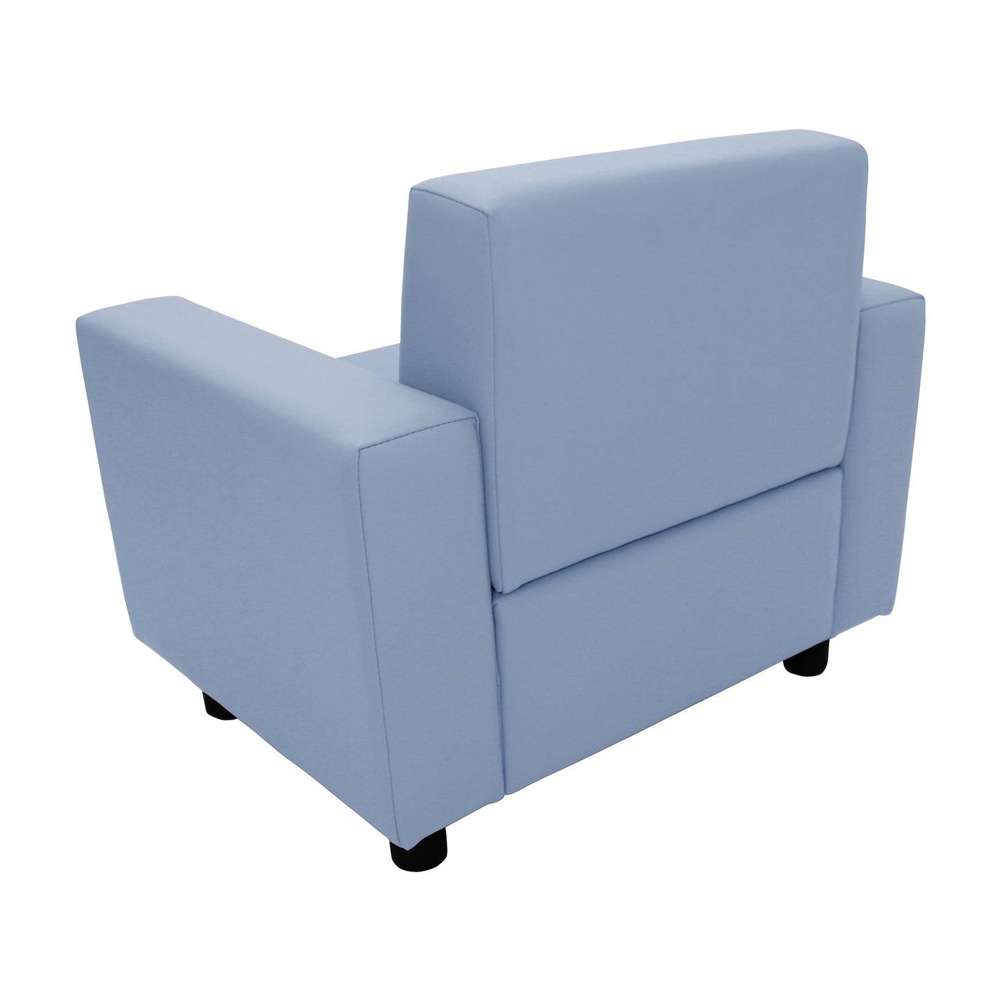 Factory Direct Partners SoftScape Inspired Playtime Classic Reading Chair, Children's Commercial-Grade Upholstered Furniture for Home, Daycare, Preschool; Modern Design - Powder Blue, 14472-PB