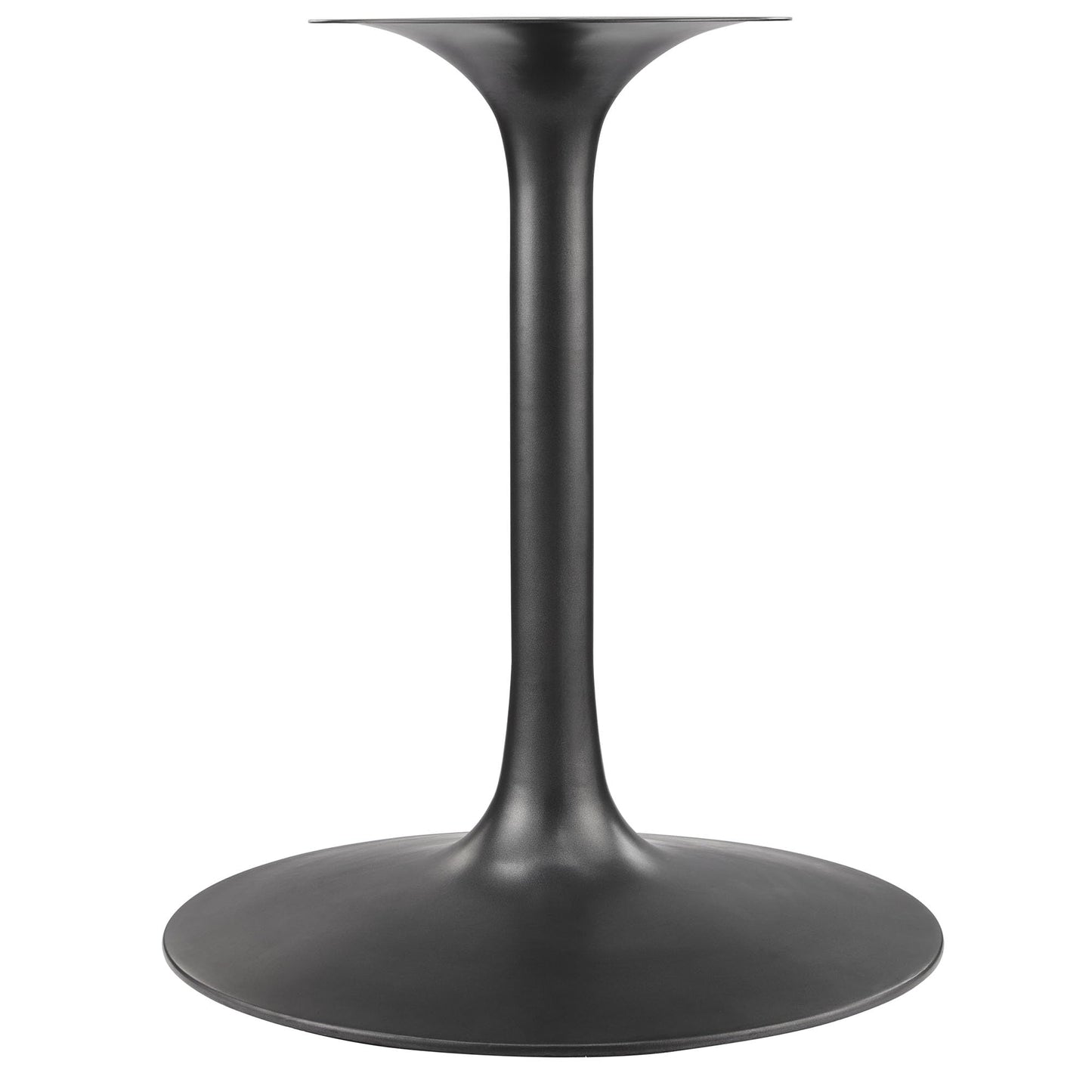 Modway Lippa 60 Inch Round Wood Dining Table with Metal Pedestal in Black Walnut - Modern Industrial Dining Table for 6 People - Solid Wood Tulip Kitchen Table