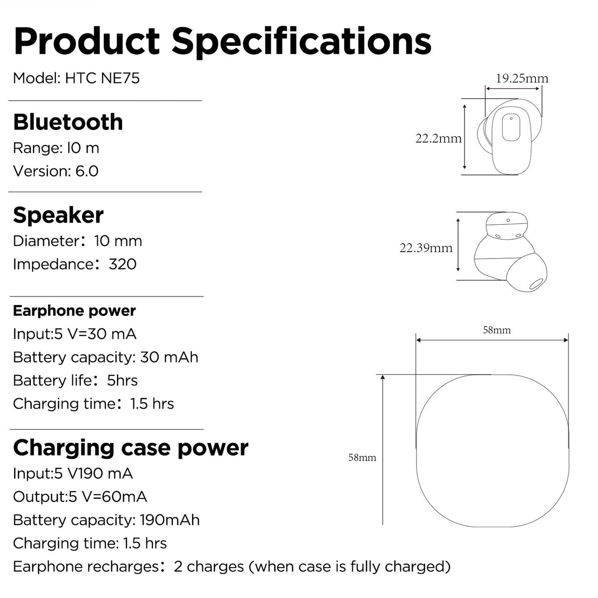 NE75 AI Translation Earbuds 135 Languages Real-Time Translator Earphones, Bluetooth 6.0 TWS Wireless Bluetooth Earphones, Hi-Fi Music & Call, Smart Touch+App for Travel, Sports & Business (Green)