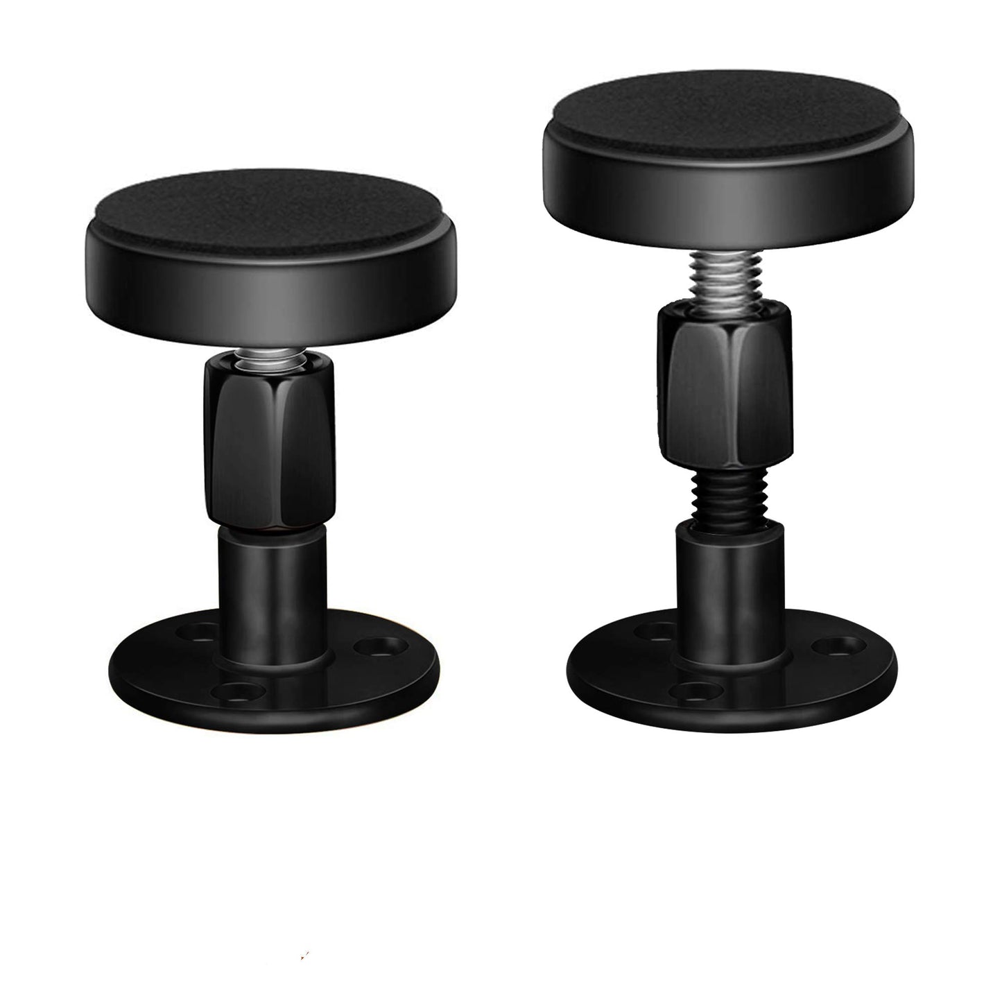 Neatbuddy 2PCS Black Adjustable Bed Frame Anti-Shake Tool, Headboard Stoppers with Free Furniture Pads and Screws, No More Creaking, Protect The Wall from Banging, Easy to Install (1.1-2.5in)