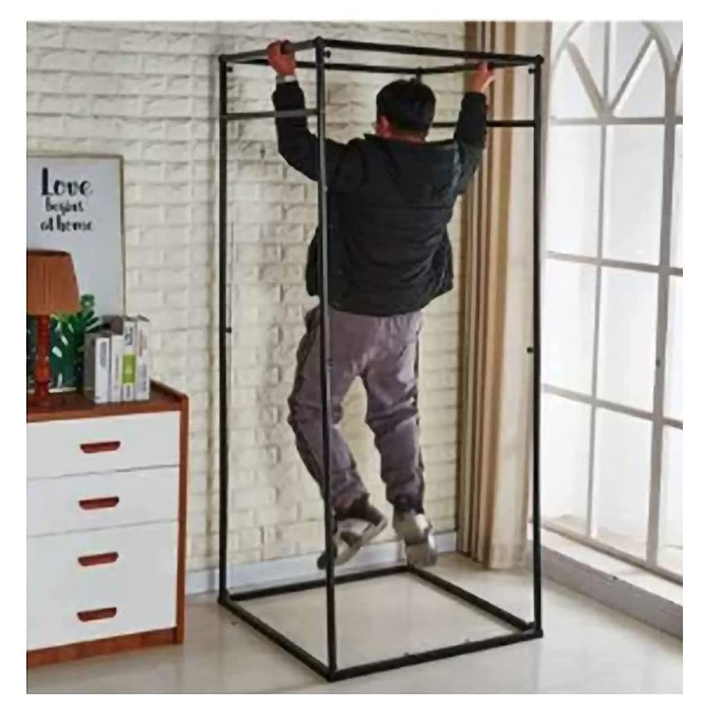 ZTIOMUK Square Fitting Room, Portable Dressing Room Frame with Curtain and Hook, Changing Room for Clothing Store, Boutiques, Office