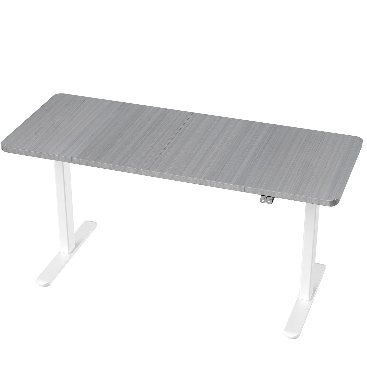 VIVO Electric 60 x 24 inch Stand Up Desk, Height Adjustable, Dark Gray Top, White Frame, Home and Office Furniture Sets, DESK-KIT-W06G