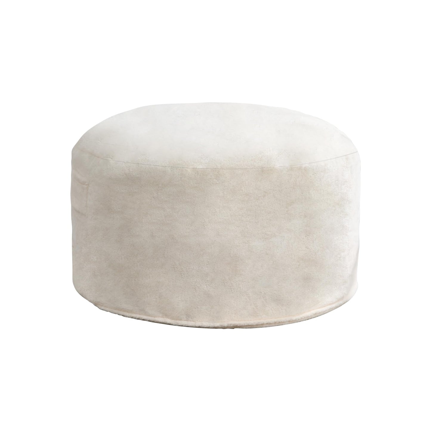 Hobestluk 5ft Bean Bag Chairs for Adults Large Beanbag Chair with Plush Faux Fur Cover Big Bean Bag Chair for Living Room Bedroom Dorm Office - White (50” x 50” x 24")