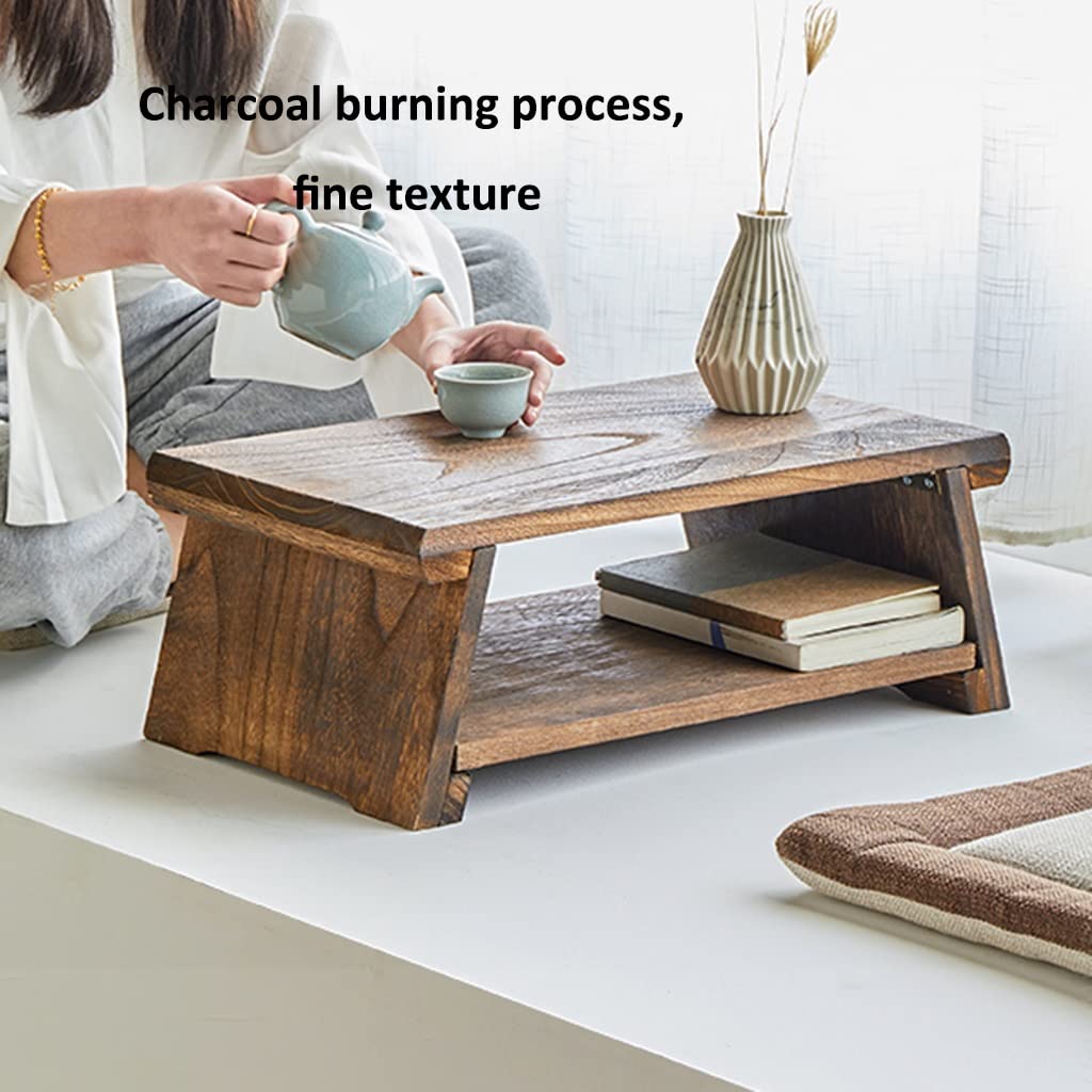 GHHDPXM Japanese Style Mini Tatami Tea Table for Meditation and Zen Practice - Retro Design Tea Table for Home or Office