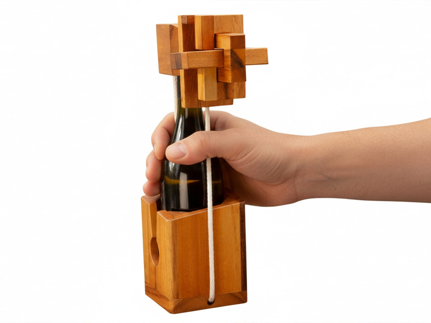 BSIRI Think for Bottle Puzzle Challenging Brain Teaser and Holder Game Functional Storage Ideal for Bottles Lover and Fun Gifts Hard Games