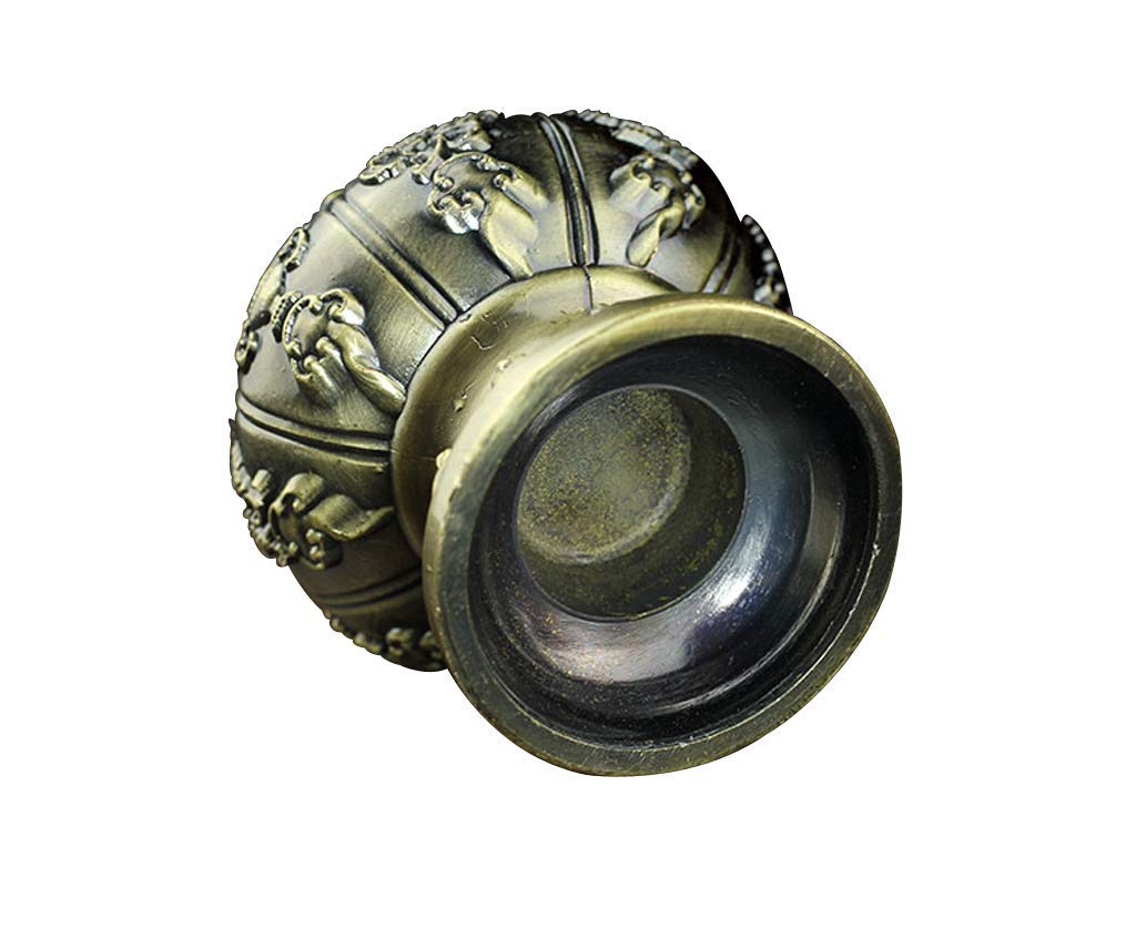 Lotus Flower Votive Tealight Holder, Buddhist Tealight Candle Holder - Tibetan Buddhist Water Offering Cup, Tibetan Oil Lamp Holder Buddhist Supplies for Meditation Buddha Altar, Set of 2 (Bronze)