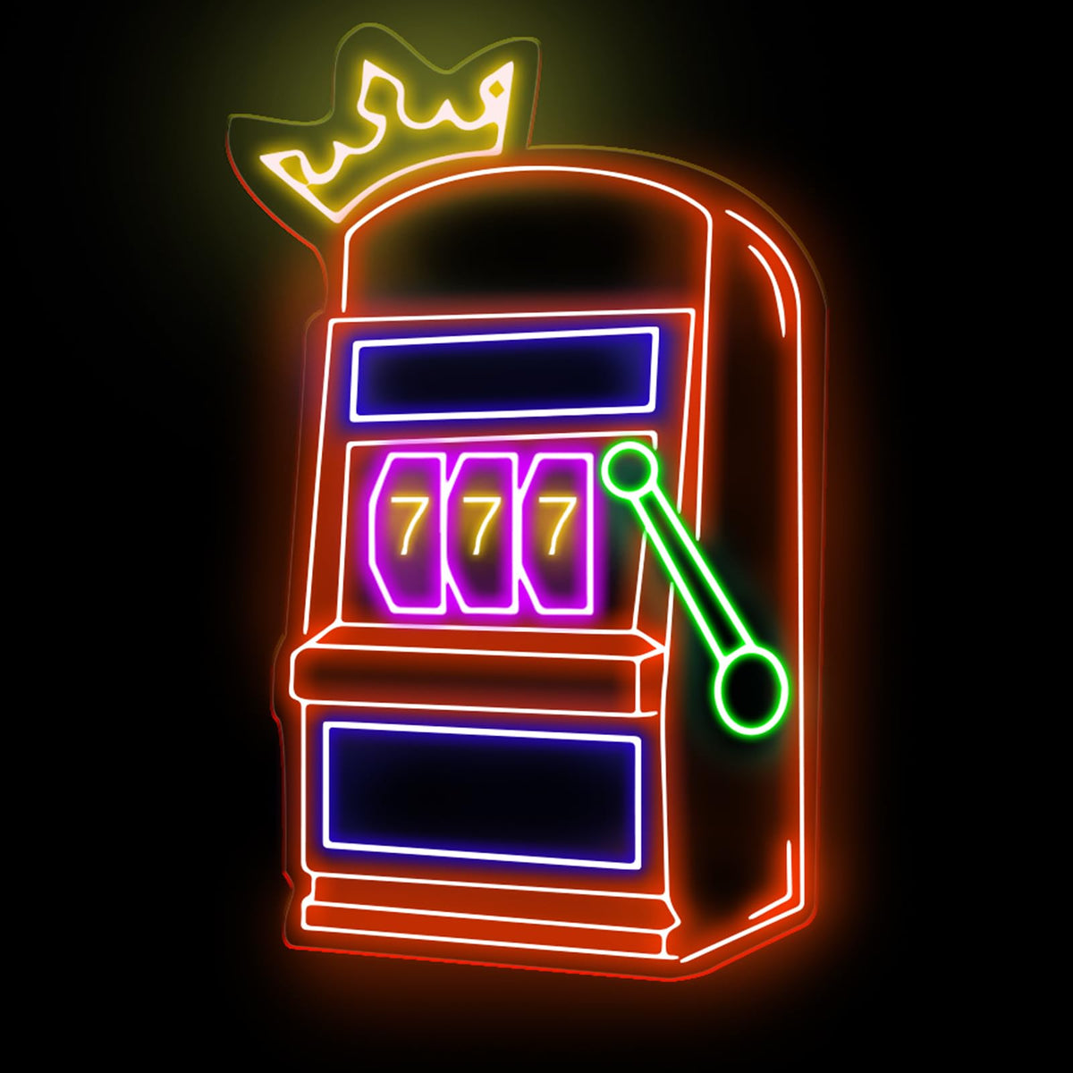 Slot Machine Neon Sign, Slot Machine Led Light, Game Icons For Casino, Playing Cards Aces, Poker Club And Casino Decor Gift For Gamer, Teen Boy Room Decor, Bar Decoration
