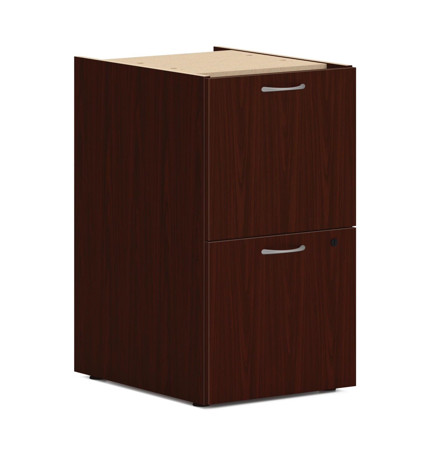HON MOD Office Storage Drawers Pedestal Stand, Under Desk Organizers and Storage, Includes Two File Drawer, 15" W Pedestal for Office Spaces, Home Offices, Mahogany
