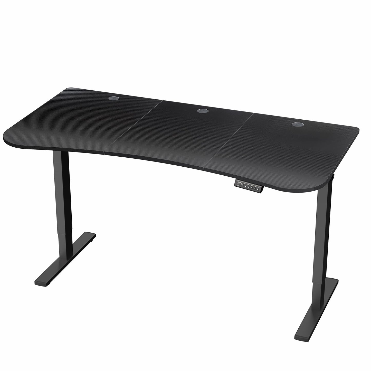 VIVO Electric 63 x 32 in Standing Desk, Memory Height Adjustment, 1B Series, Holds 220 lbs, Black Carbon Fiber Top Black Frame, DESK-KIT-1B1R