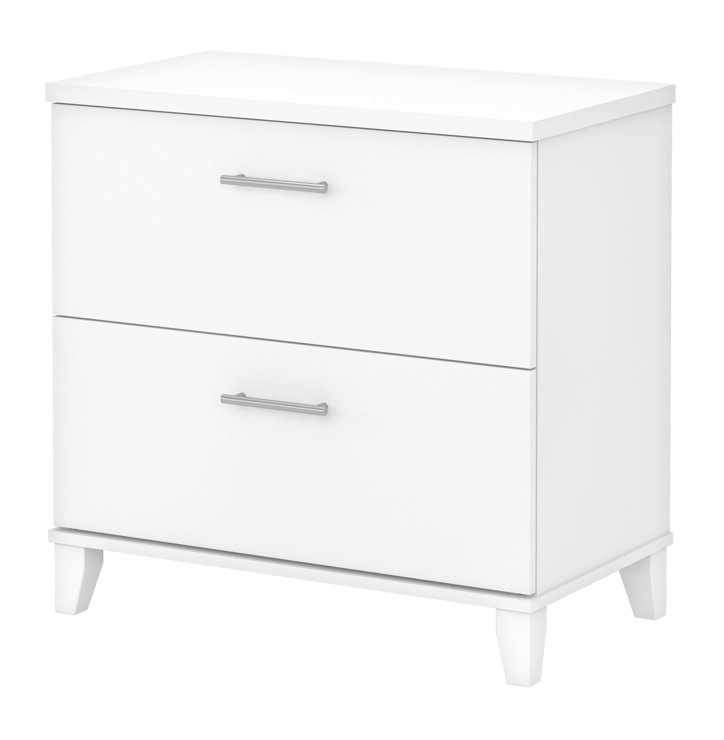 Bush Home 2 Drawer Lateral File Cabinet, Letter and Legal-Size Document Storage for Home or Professional Office, Somerset Collection, White