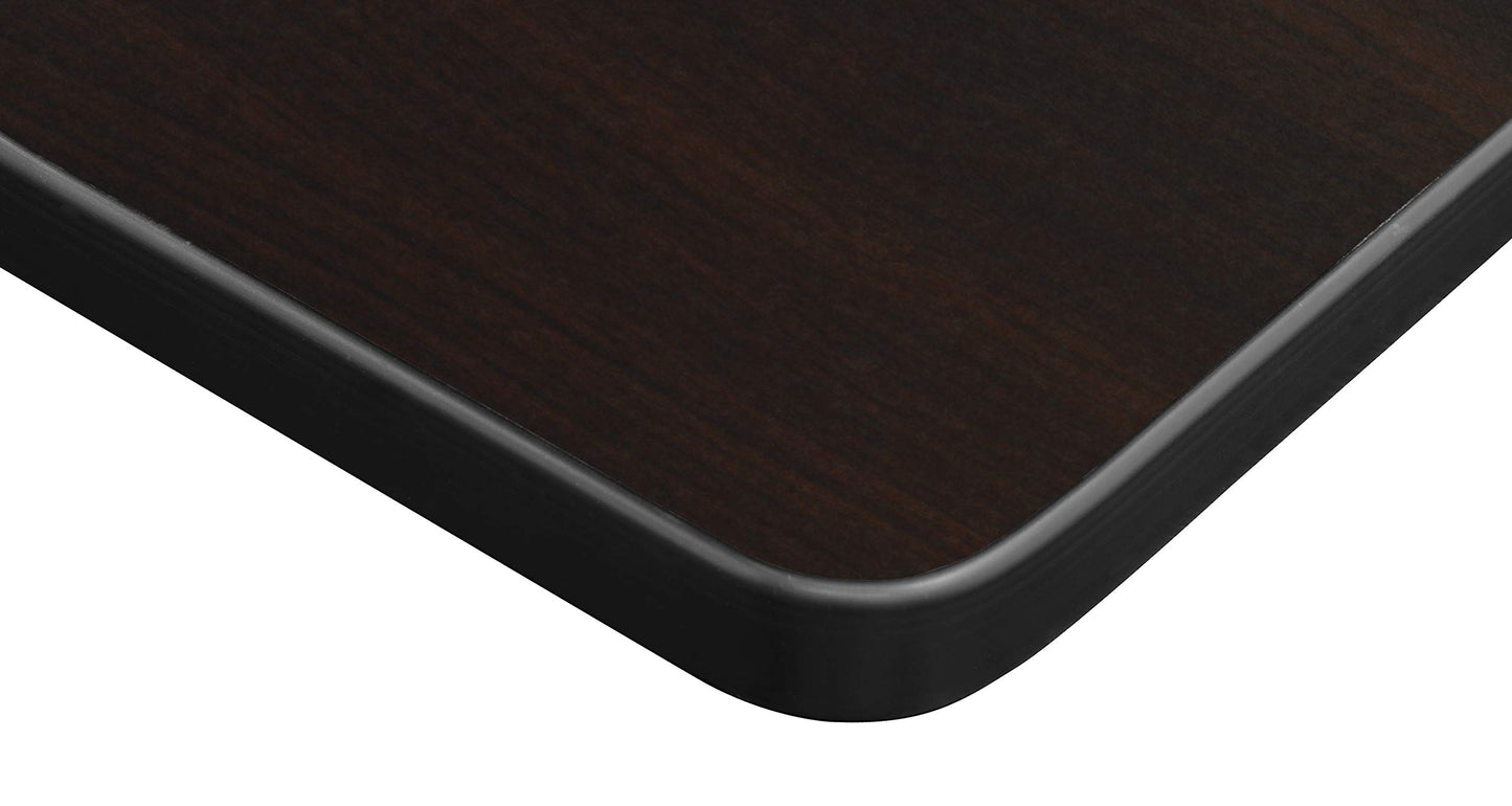Cain 30" Square Breakroom Table- Mocha Walnut