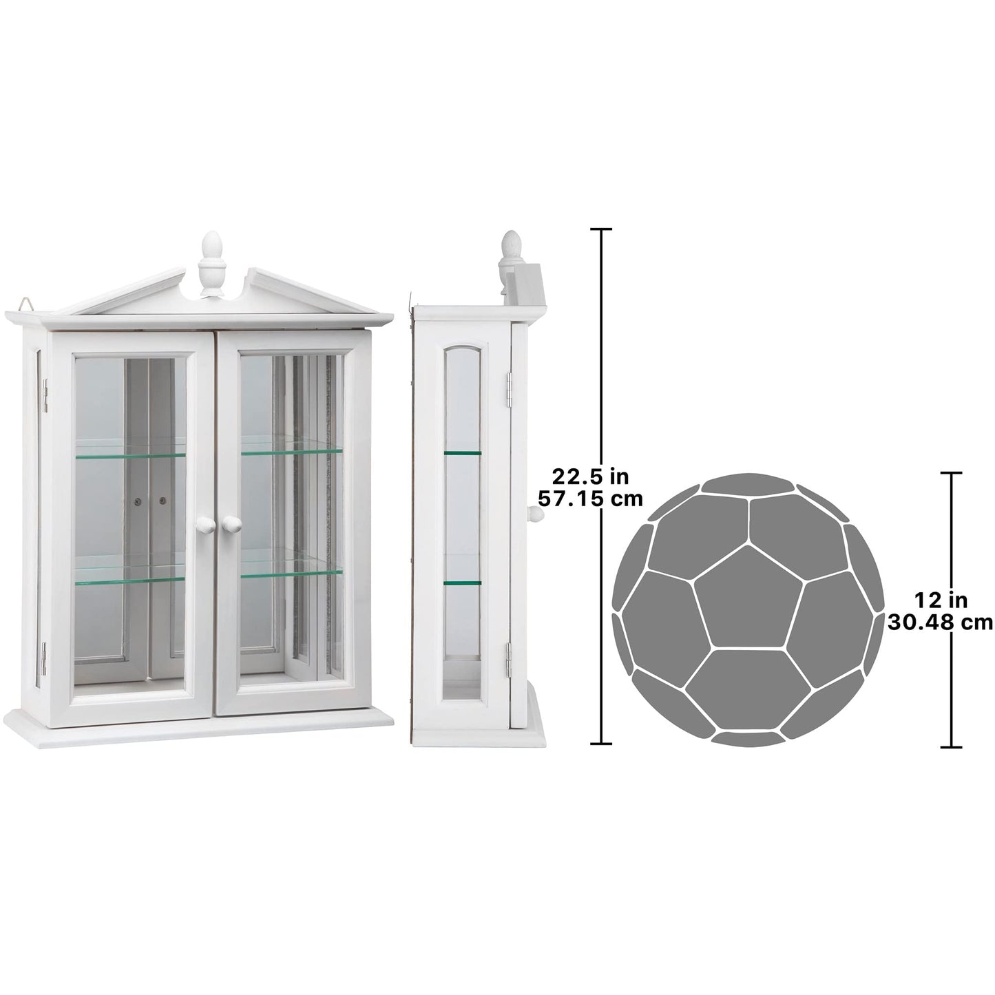 Design Toscano Amesbury Manor Wall Curio Cabinet, Lily White
