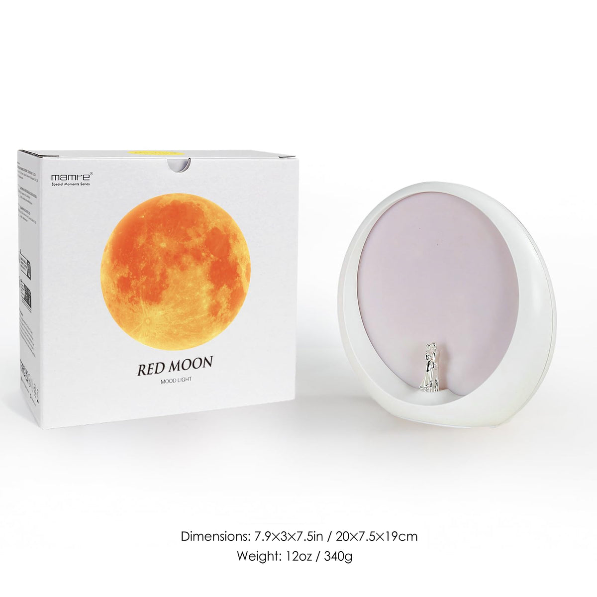Moon Lamp for Living Room, Decoration Night Light, Anniversary Valentine Gifts for Him, Mr & Mrs Signs for Wedding Table Décor, Art Ornament Home Gift Xmas Gift, Newlywed Couples Under The Full Moon