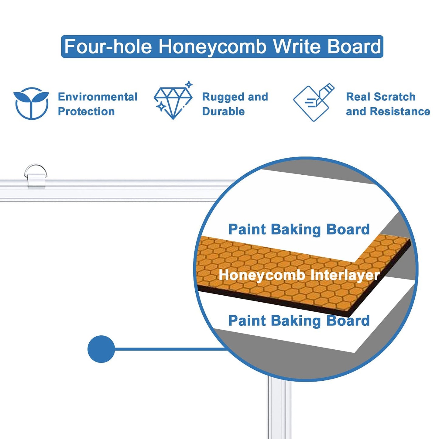Magnetic Whiteboard Dry Erase, 48 x 36 inch Large White Board for Wall, Foldable Aluminum Frame Hanging Whiteboards for Home Classroom Office