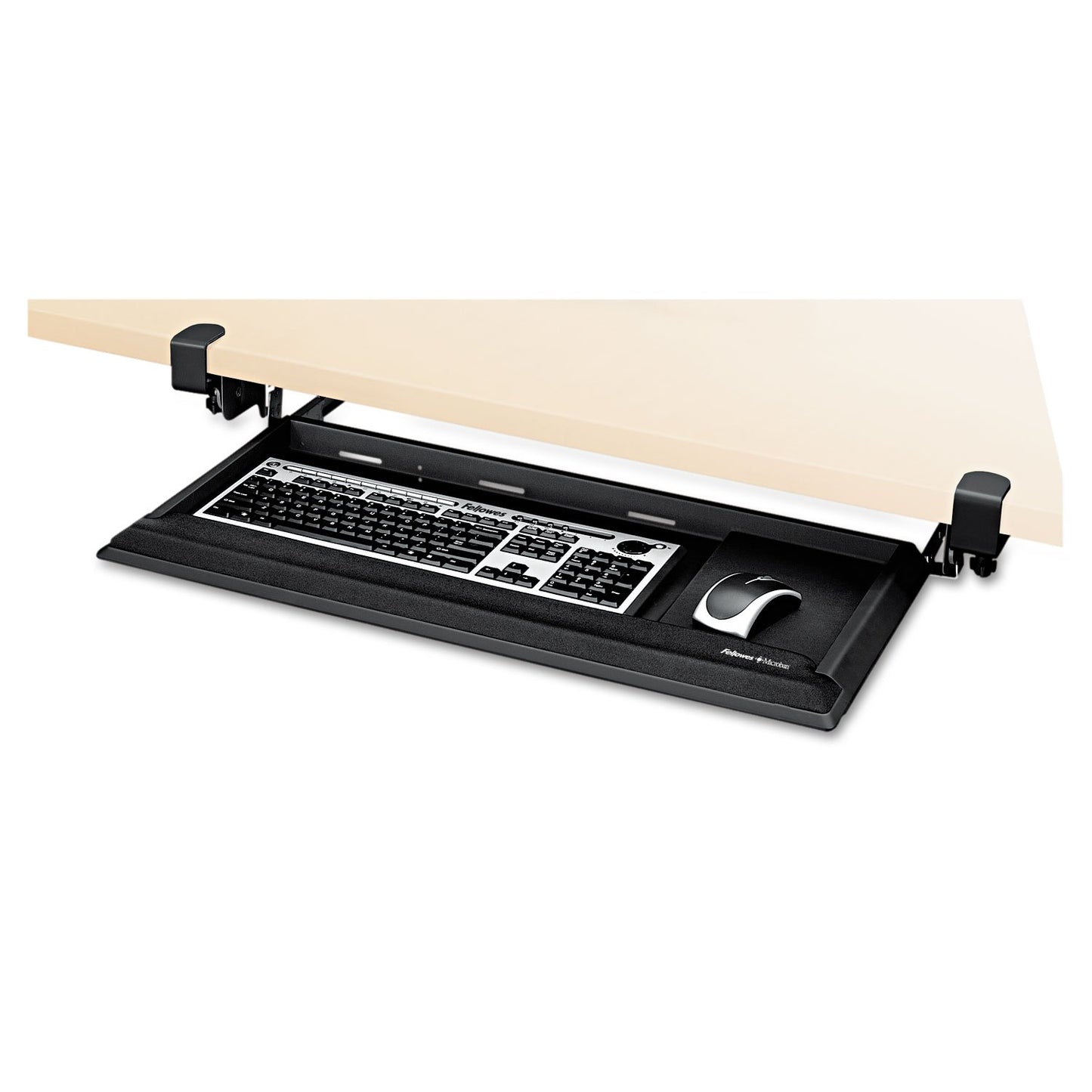 Fellowes Designer Suites Desk Ready Keyboard Drawer (8038304), Black