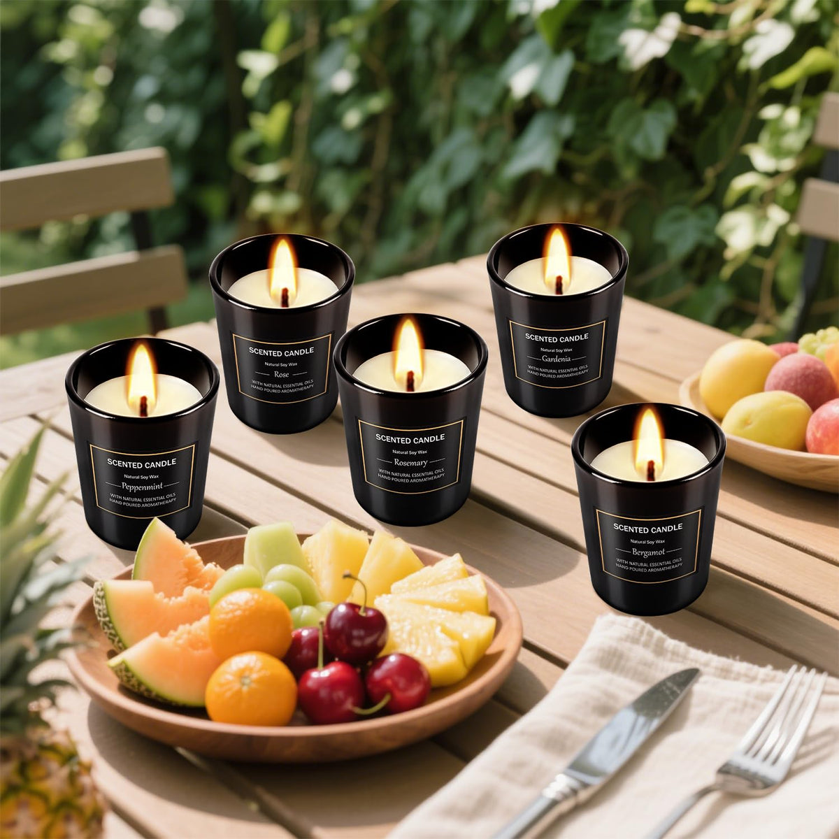 12 Pack Scented Black Candles Gift Set for Dad, Soy Wax Aromatherapy Candles for Home, 12 Masculine Fragrances, Gift from Daughter/Son for June Holiday, Stress Relief & Relaxation for Men