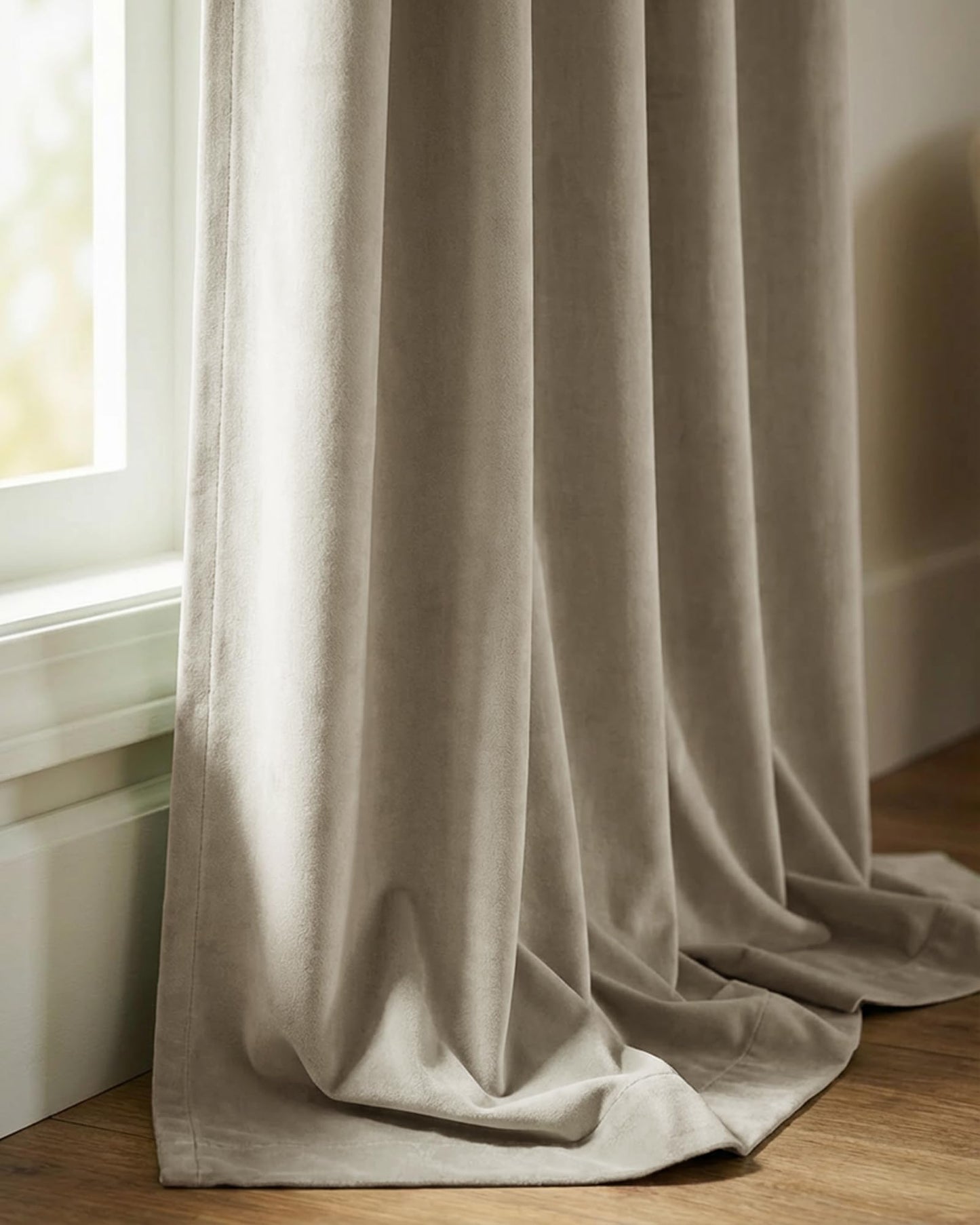 StangH Beige Room Darkening Curtains 96 inches Long, Back Tab Thermal Insulated Privacy Window Drapes for Living Room Bedroom, Luxury Elegant Home Decor, W52 x L96 inches, 2 Panels