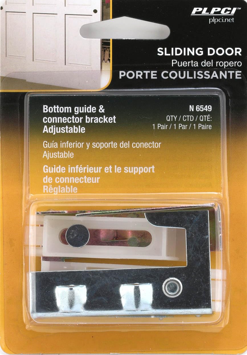 Prime-Line N 6549 Stamped Steel Housing Wardrobe Door Guide, 1-1/2 In.