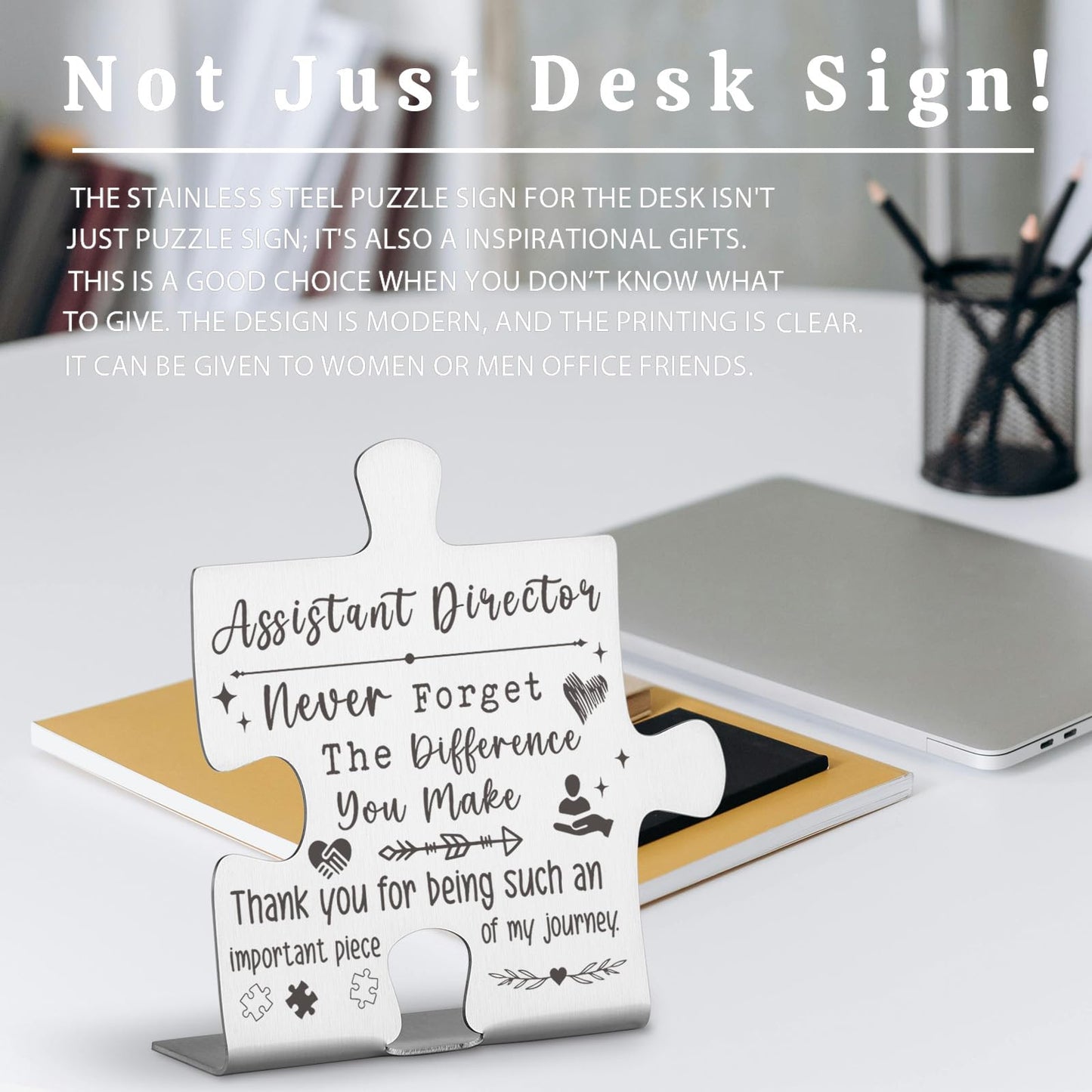 Assistant Director Gifts, Appreciation Thank You Gifts for Assistant Director Office Desk Supplies Decor Decorative Signs Plaques WZW16