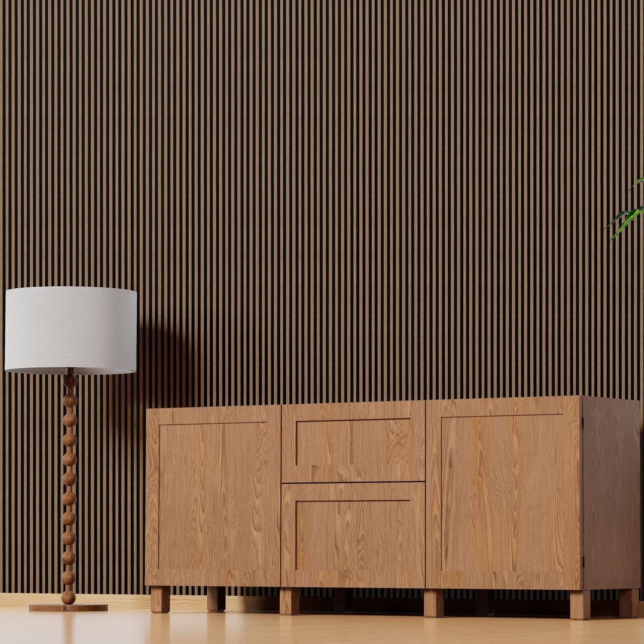 From Plain To Beautiful In Hours MG-1010-SAM-2p Medium Wood Slat Walls, Ash, 3 in x 9 in Sample (Pack of 2)