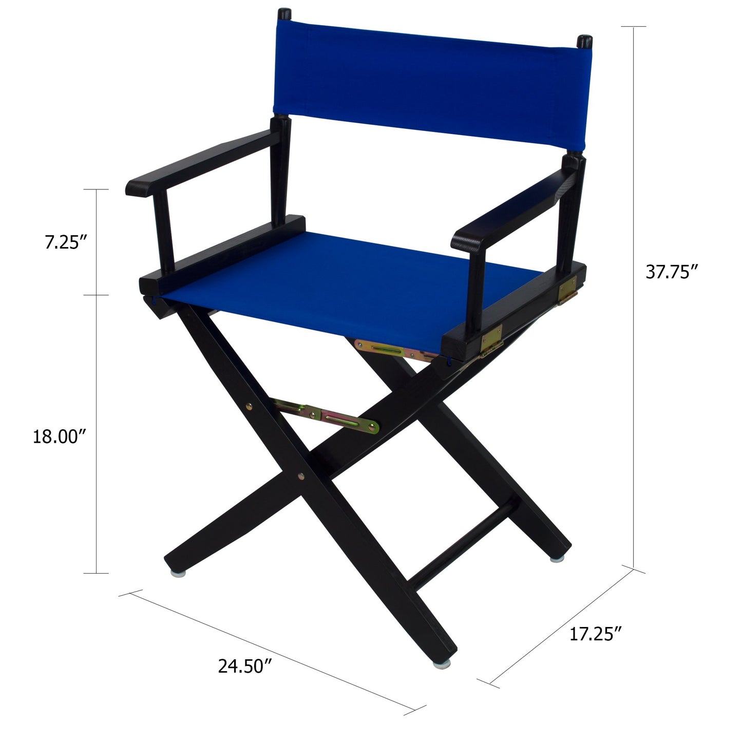 American Trails Extra-Wide Premium 18" Director's Chair Black Frame with Royal Blue Canvas