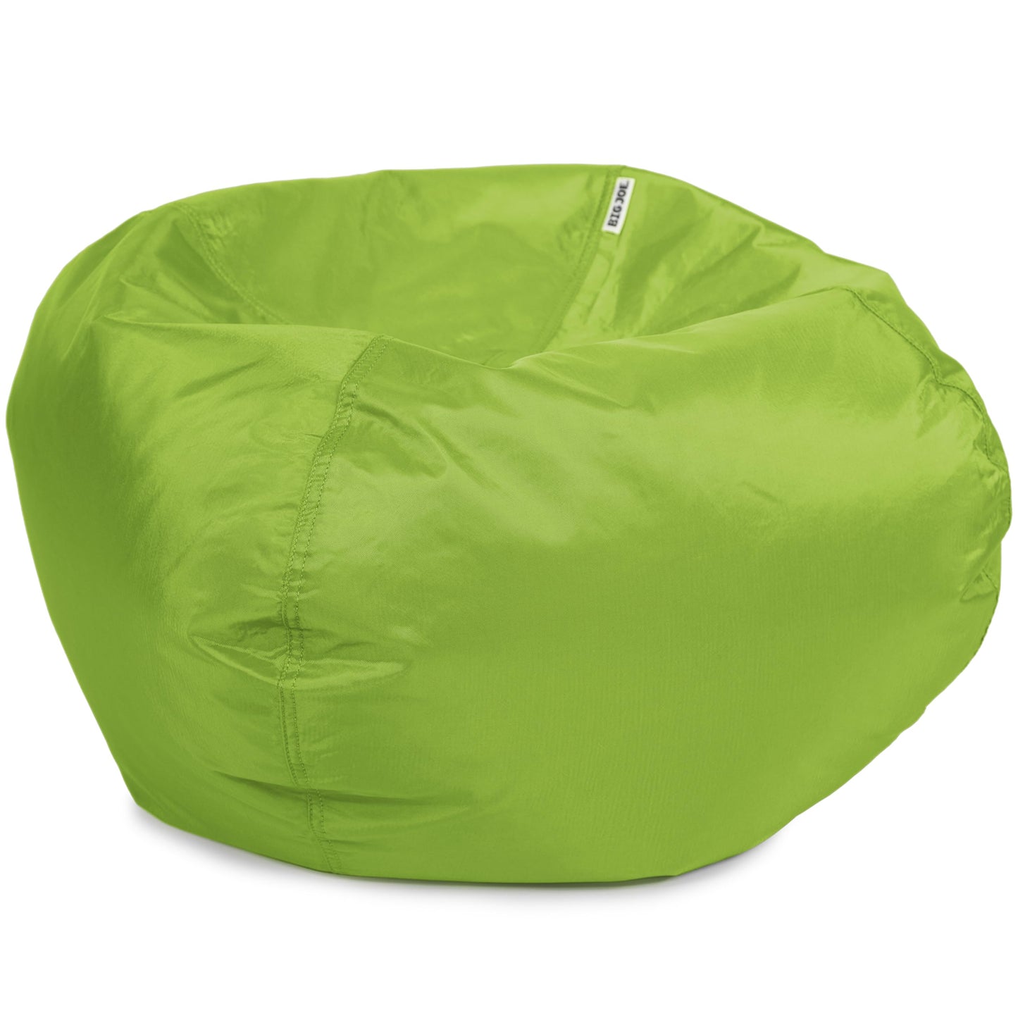 Big Joe Classic Bean Bag Chair for Kids Bedroom and Reading Nook, Easy-Clean Spicy Lime, Durable Nylon Polyester Blend, 2 feet Refillable