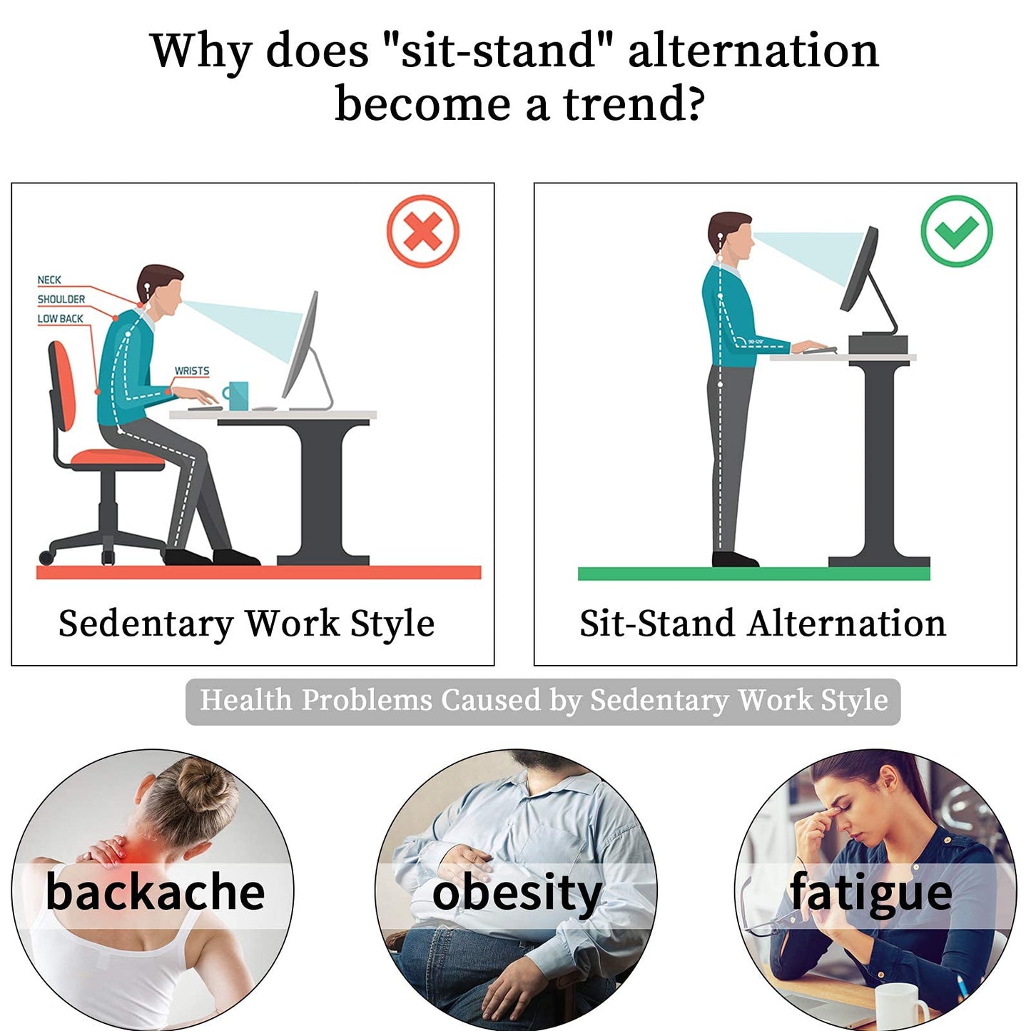 SIDUCAL Mobile Standing Desk, Portable Stand Up, Small Adjustable Converter with Wheels Home Office Workstation, Rolling Desk Laptop Cart for Standing or Sitting, Black