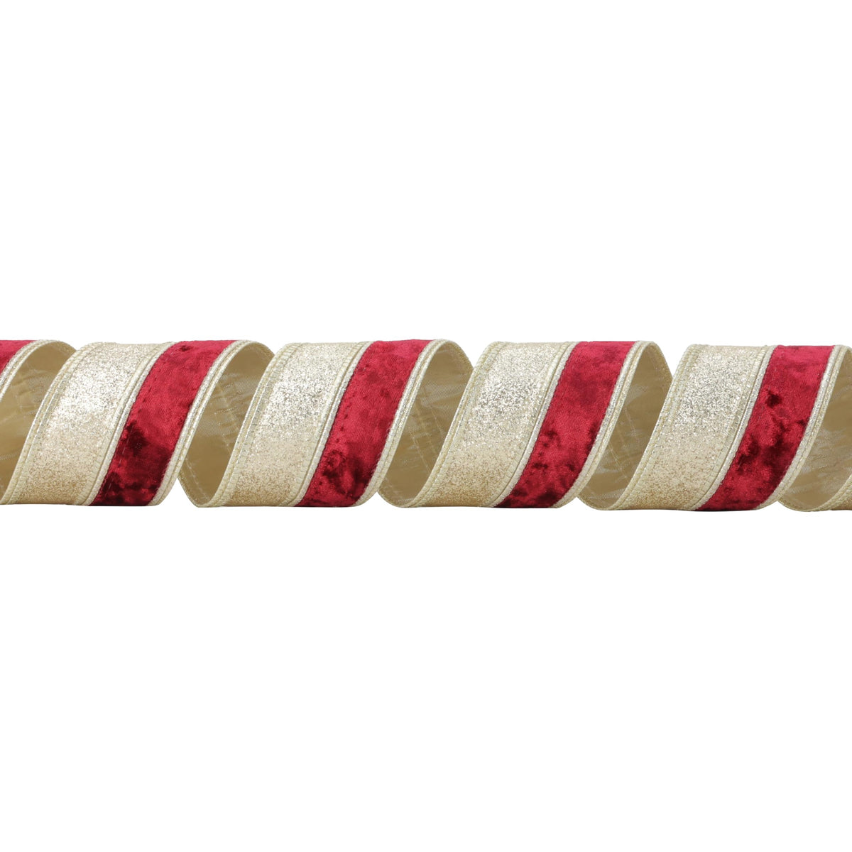 DINDOSAL Burgundy Velvet Wired Ribbon, 2.5 Inch x 10 Yards
