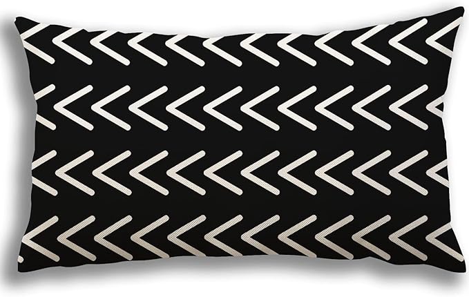 YCOLL Lumbar Pillow Covers 12x20 Set of 4, Modern Sofa Throw Pillow Cover