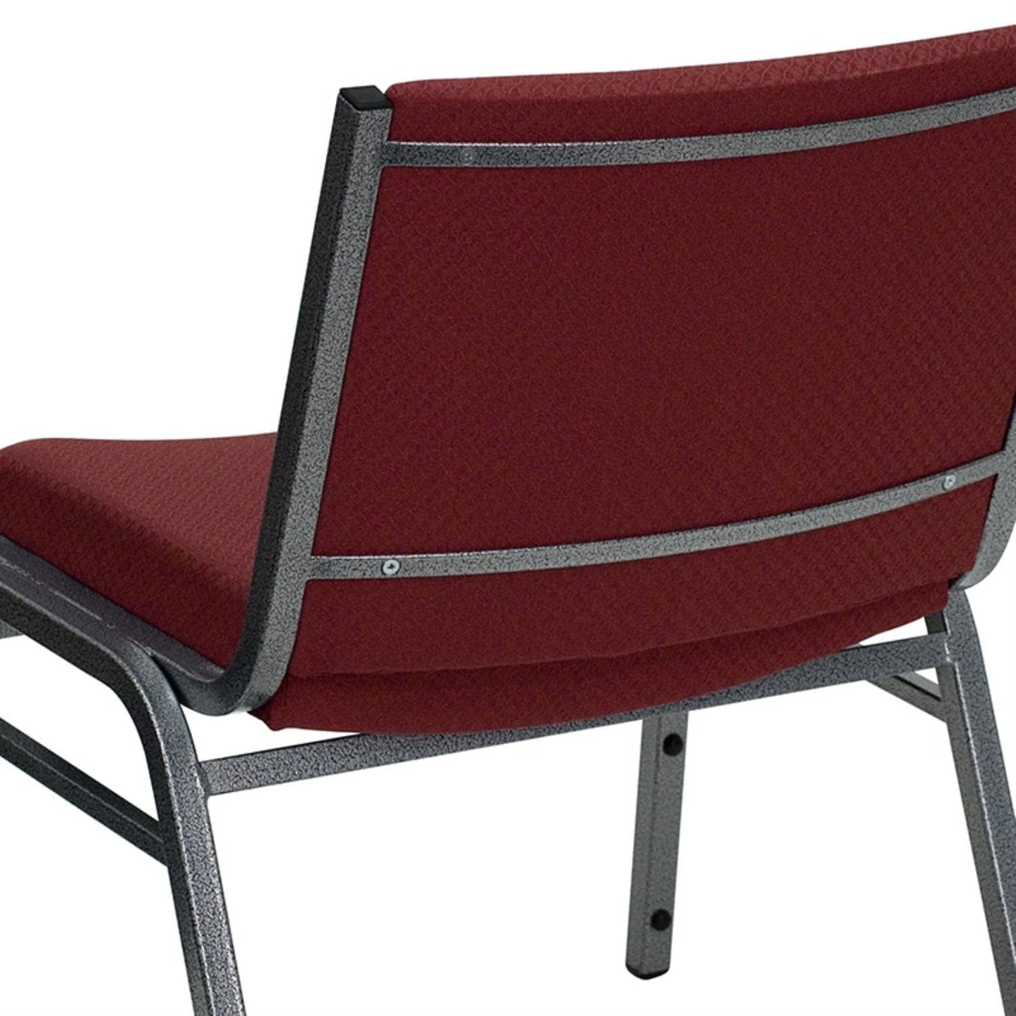 Flash Furniture HERCULES Series Big & Tall 1000 lb. Rated Burgundy Fabric Stack Chair with Ganging Bracket