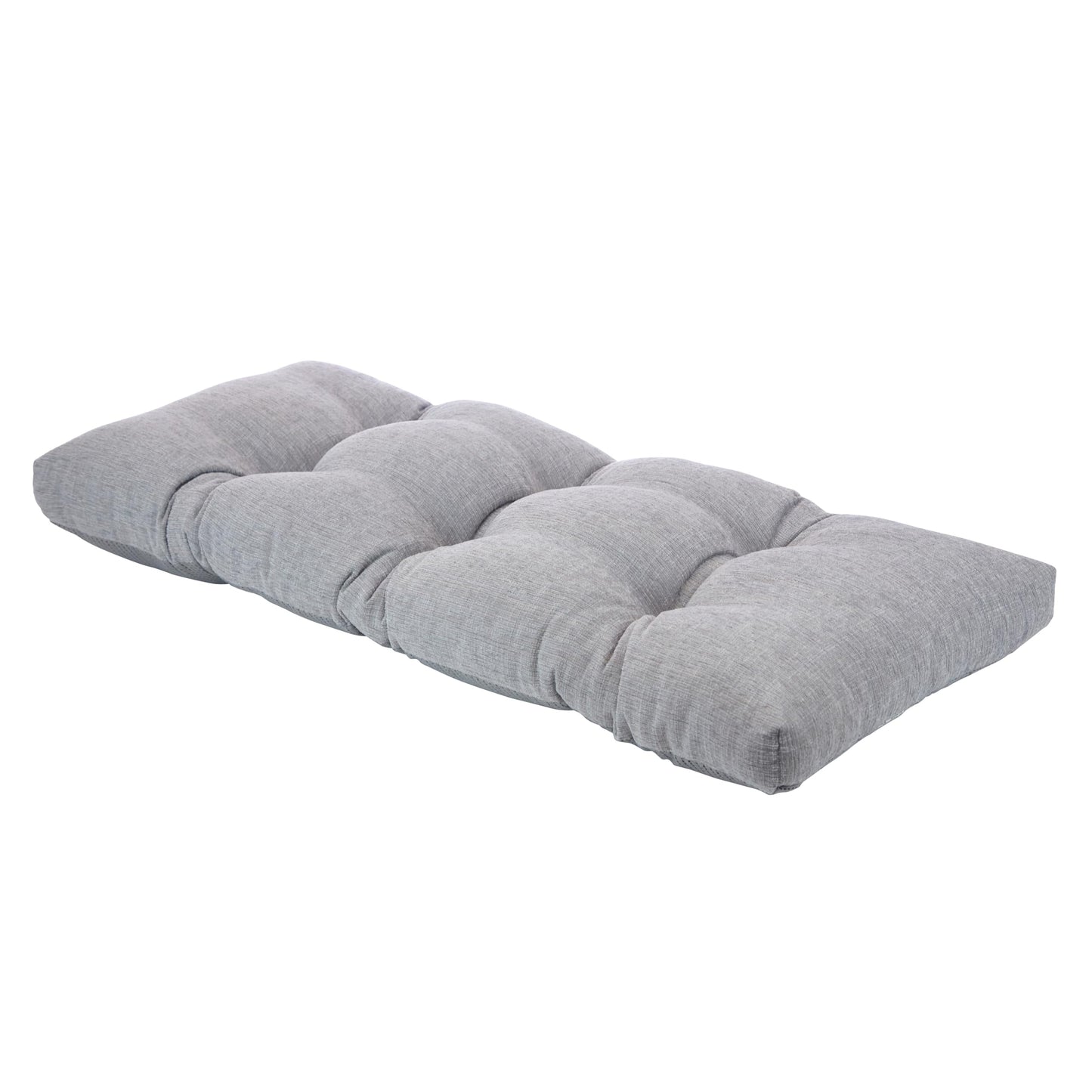Klear Vu The Gripper Non-Slip Tufted Bench Cushion for Indoor Furniture, Assembled in USA, Entryway Storage, Bay Window, Corner Nook or Piano Seat, 33 Inches, Chenille Gray