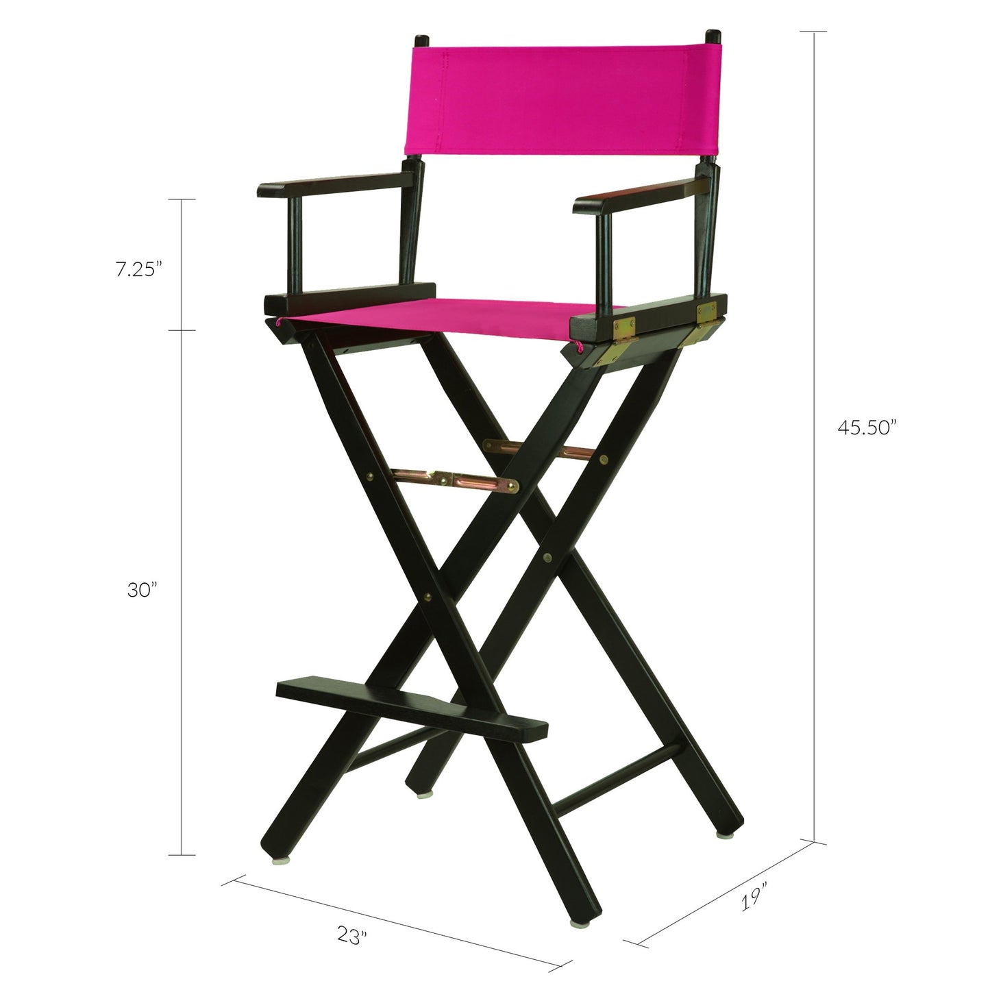 Casual Home 230-02/021-30 Director Chair 30" - Bar Height BlackFrame/Magenta Canvas