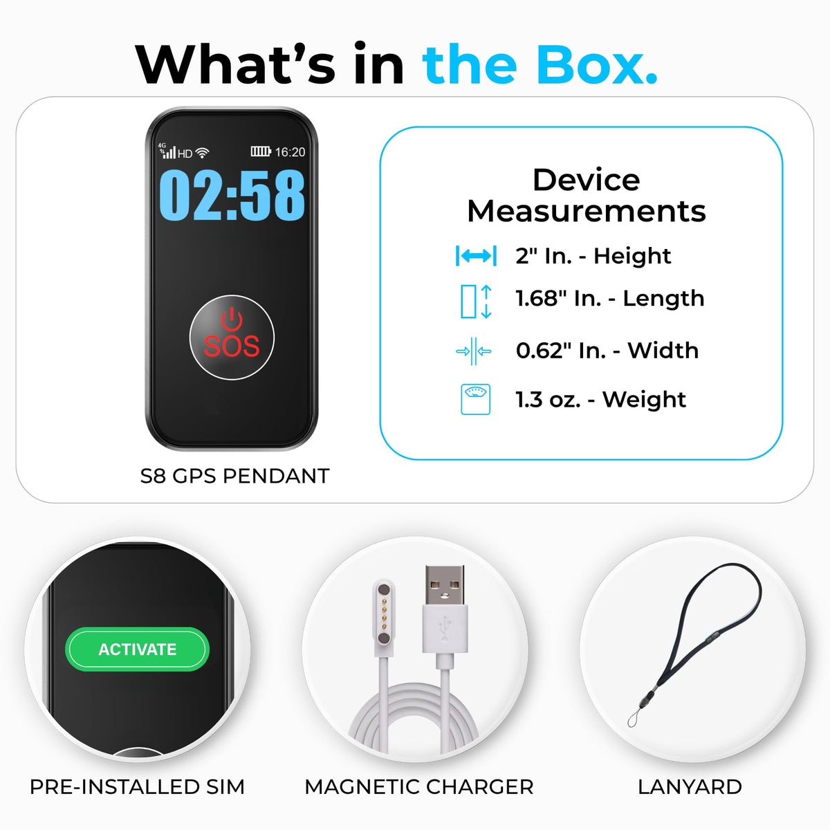 SecuLife Medical Alert Pendant for Seniors ā Alerts Go Direct to Family, No Call Center | Auto Fall Detection, GPS Tracking, 2-Way Calling, No Contract, Waterproof Necklace