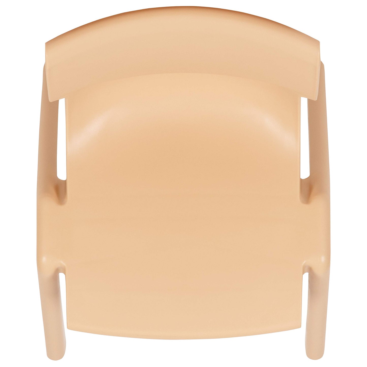 Flash Furniture Whitney 2 Pack Natural Plastic Stackable School Chair with 13.25" Seat Height