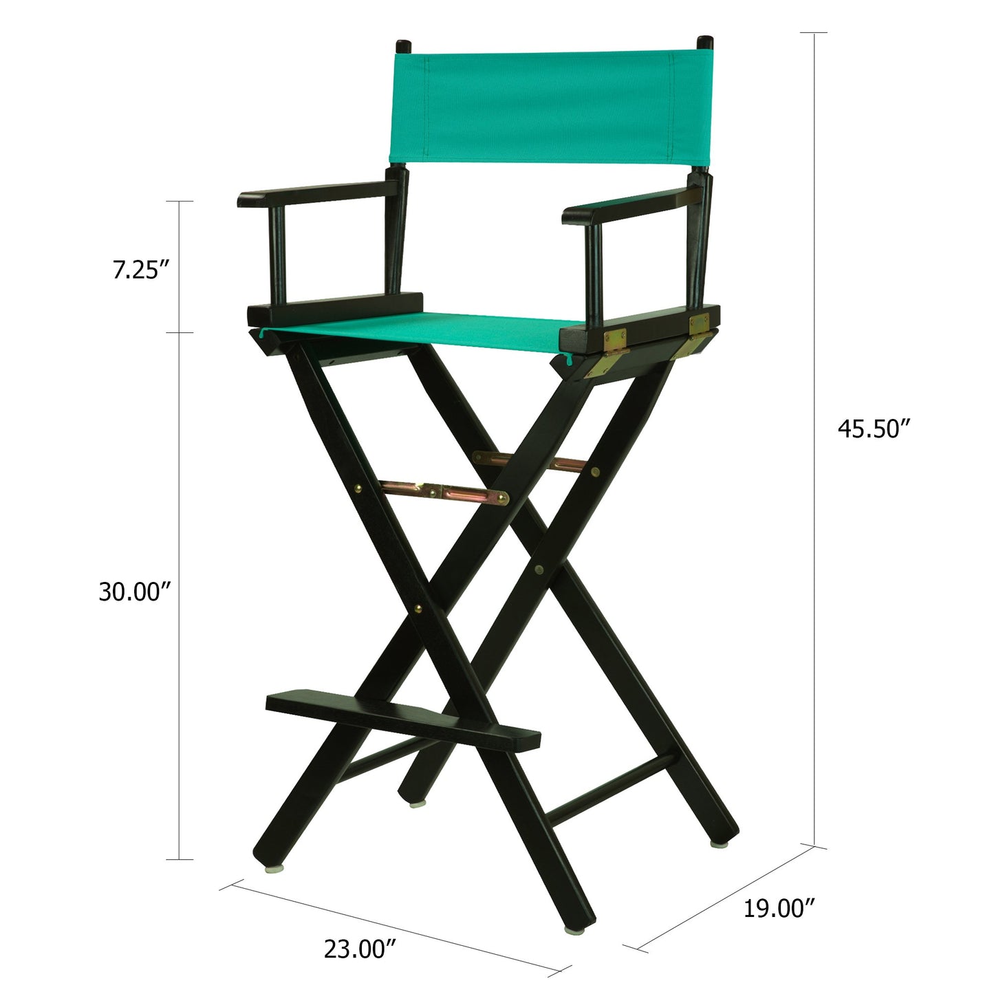 Casual Home 30" Director's Chair Black Frame-with Teal Canvas, Bar Height