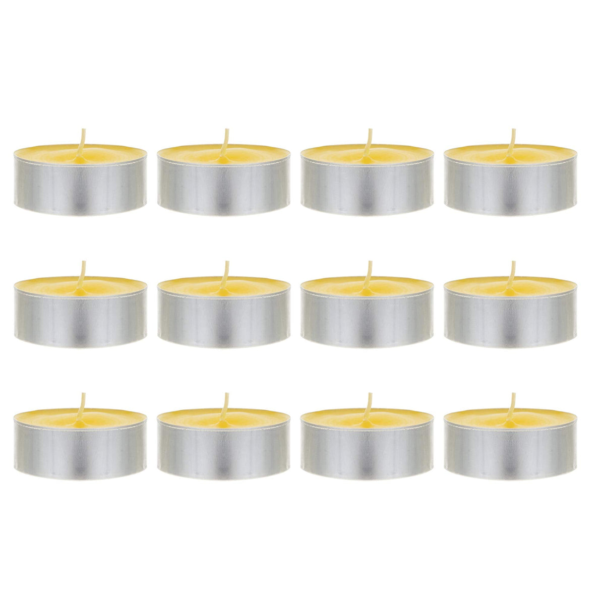 SRG 12 pcs Citronella Scented Mega Tea Light Candle, Hand Poured Paraffin Wax Candles 8 Hours, Great for Indoor & Outdoor Use, Camping, Party Usage & More