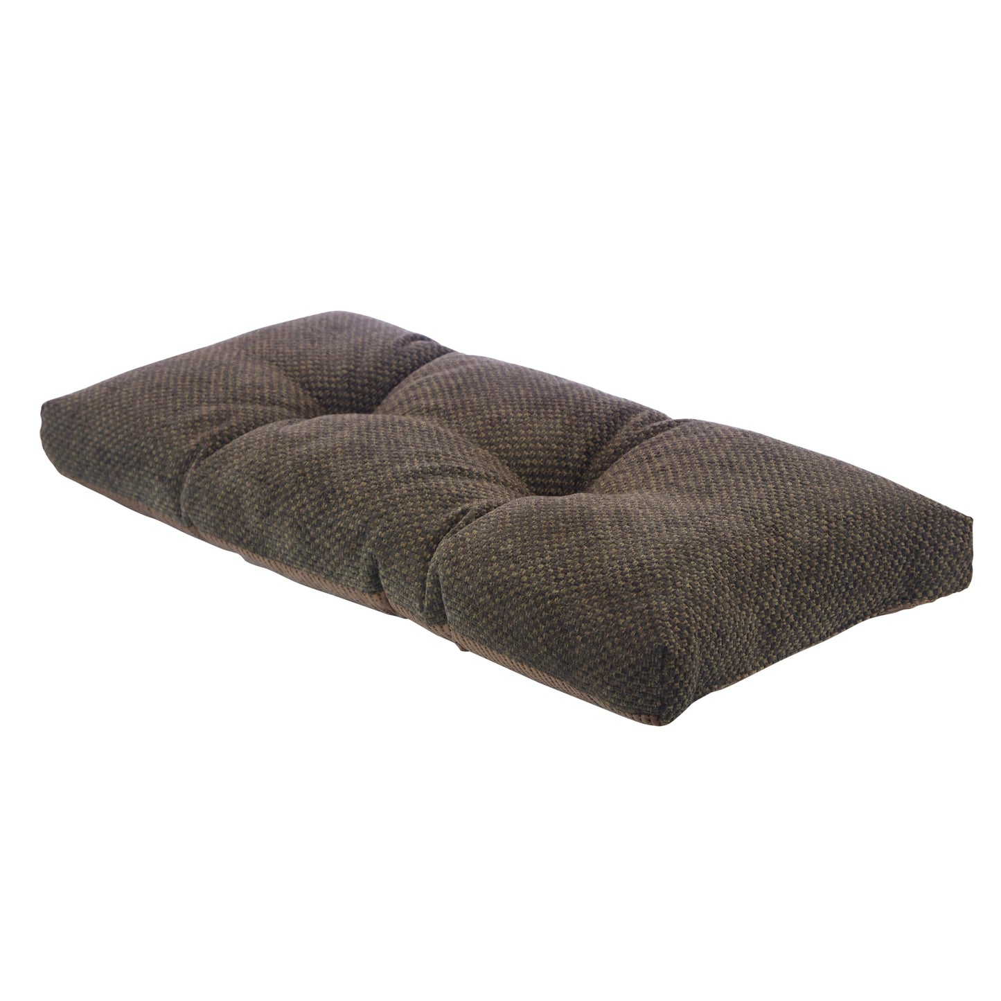Klear Vu The Gripper Non-Slip Tufted Bench Cushion for Indoor Furniture, Assembled in USA, Entryway Storage, Bay Window, Corner Nook or Piano Seat, 30 Inches, Chenille Dark Brown