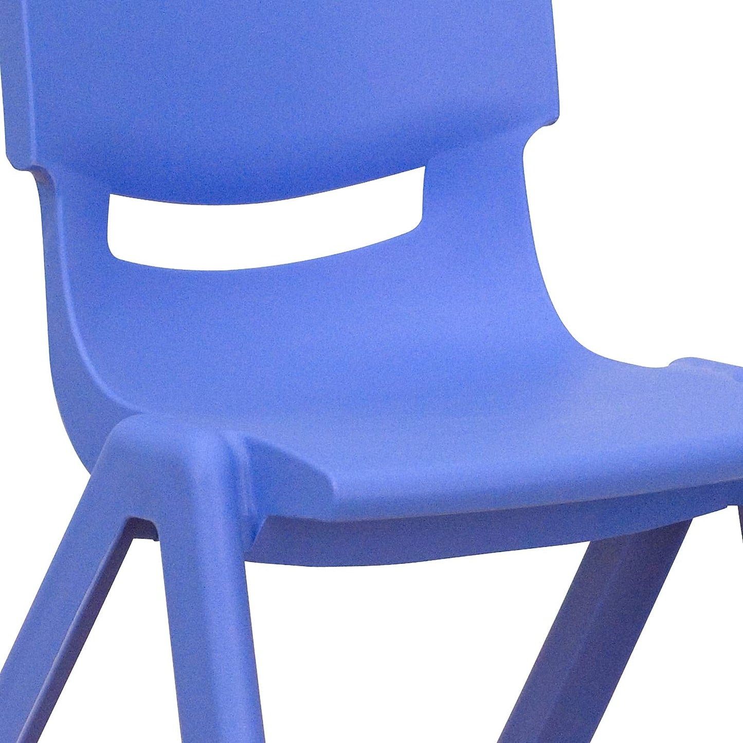 Flash Furniture Whitney 10 Pack Blue Plastic Stackable School Chair with 10.5'' Seat Height