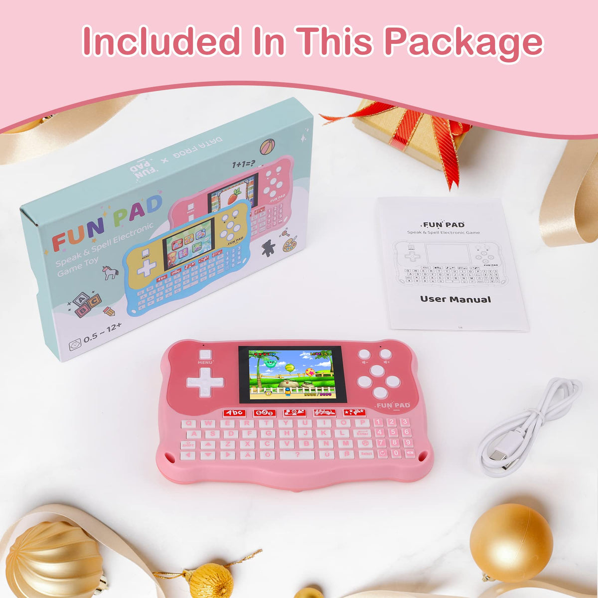 Kids Tablet/Baby Learning Pad with 102 Activities/Toddler Tablet with ABC/Words/Music/Math Interactive Educational Electronic Toys Gifts Handheld Game for Preschool Boys Girls Ages 3-12