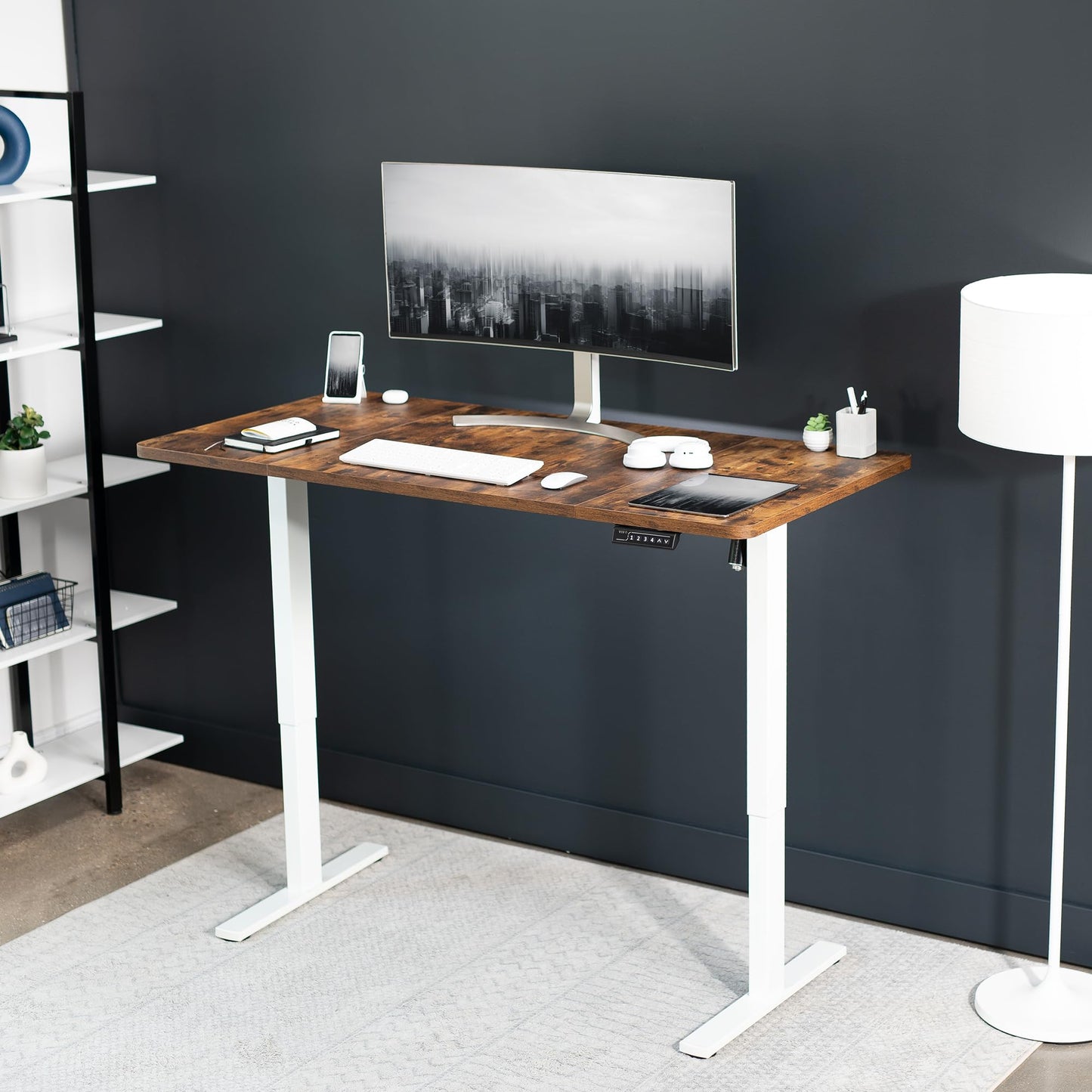 VIVO Universal 60 x 30 inch Table Top for Standard and Sit to Stand Height Adjustable Home and Office Desk Frames, Rustic Vintage Brown Desktop, DESK-TOP60-30N