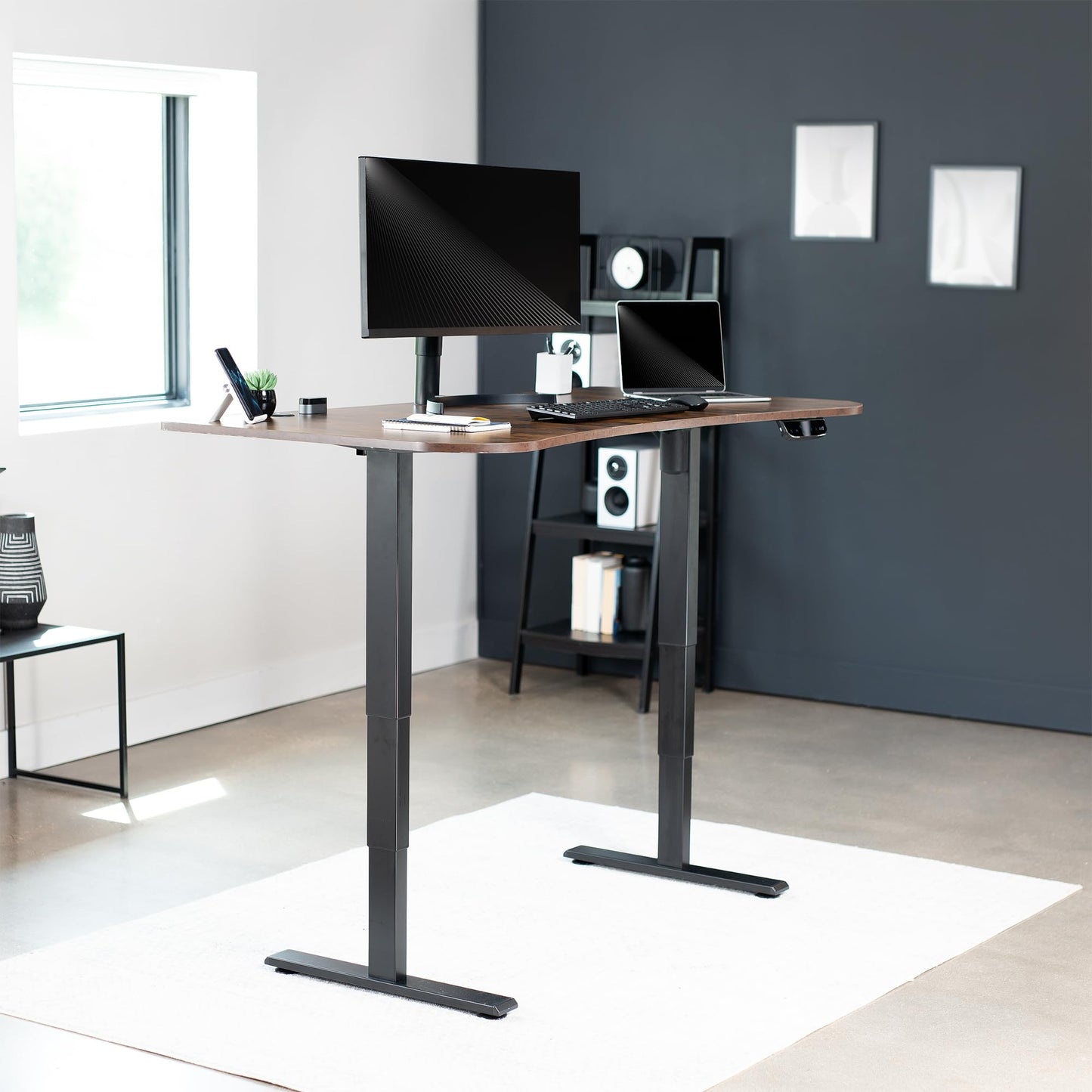 VIVO 63 x 32 inch Universal Table Top for Standard and Sit to Stand Height Adjustable Home and Office Desk Frames, Rustic Vintage Brown Desktop, DESK-TOP1N