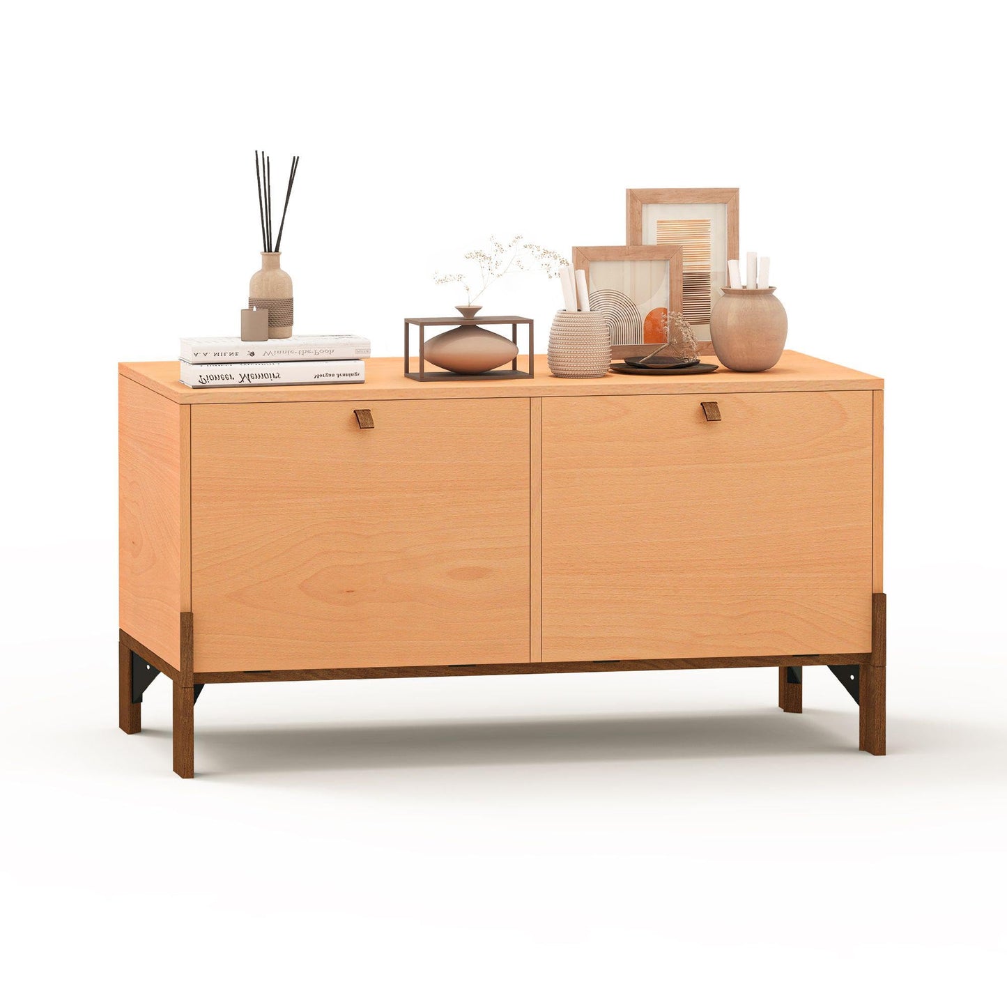 WHOOSPEREH Sebastack Coffee Table, Expandable Entertainment Center and Media Console with Storage and Drawer,Wooden Furniture for Living Room, Bedroom,31 inch Width Beech Color (1 pcs)