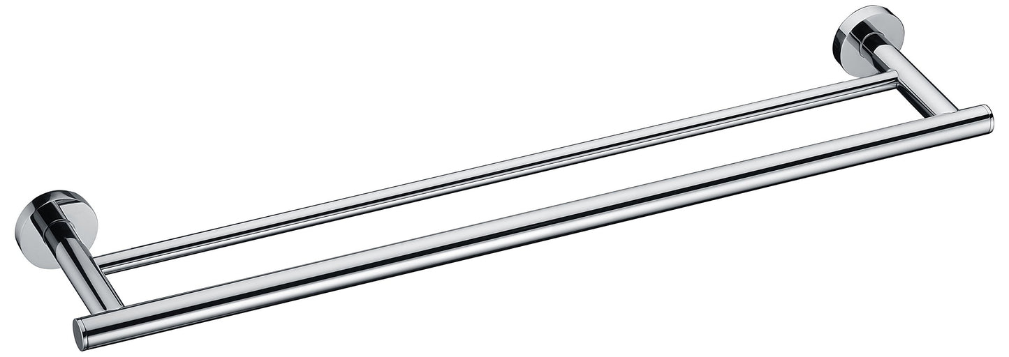QAONO Bathroom Accessories Solid Brass Towel Bar Chrome Robe Hooks Lavatory Towel Furniture Towel Stand Holder Towel Racks Bar Kitchen Towel Stands Wall Mount